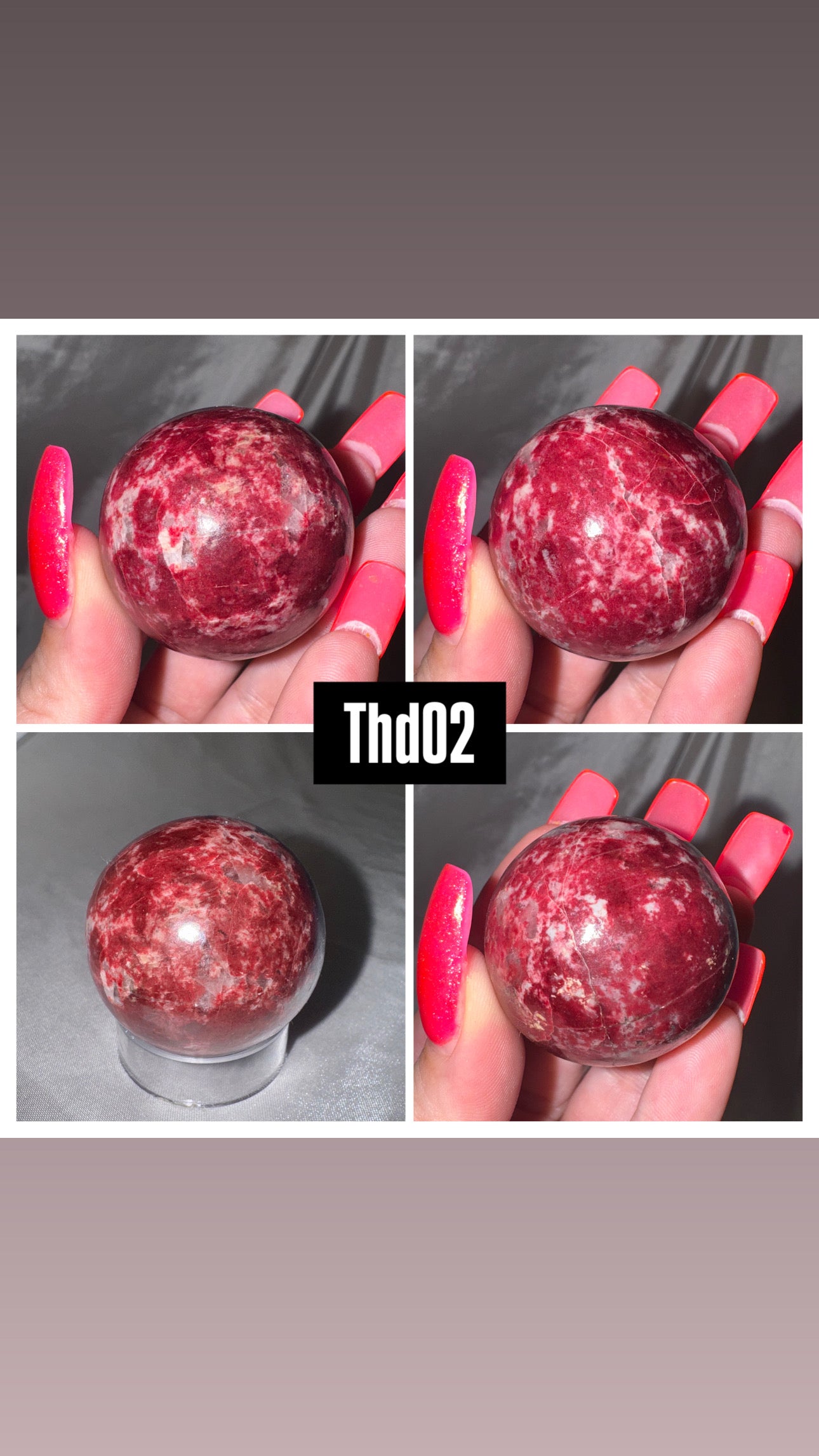 Thulite Sphere