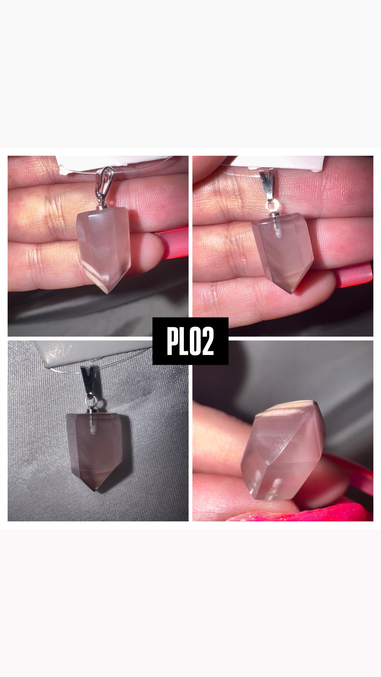 Pink Lithium Quartz AAA 925 Pendant