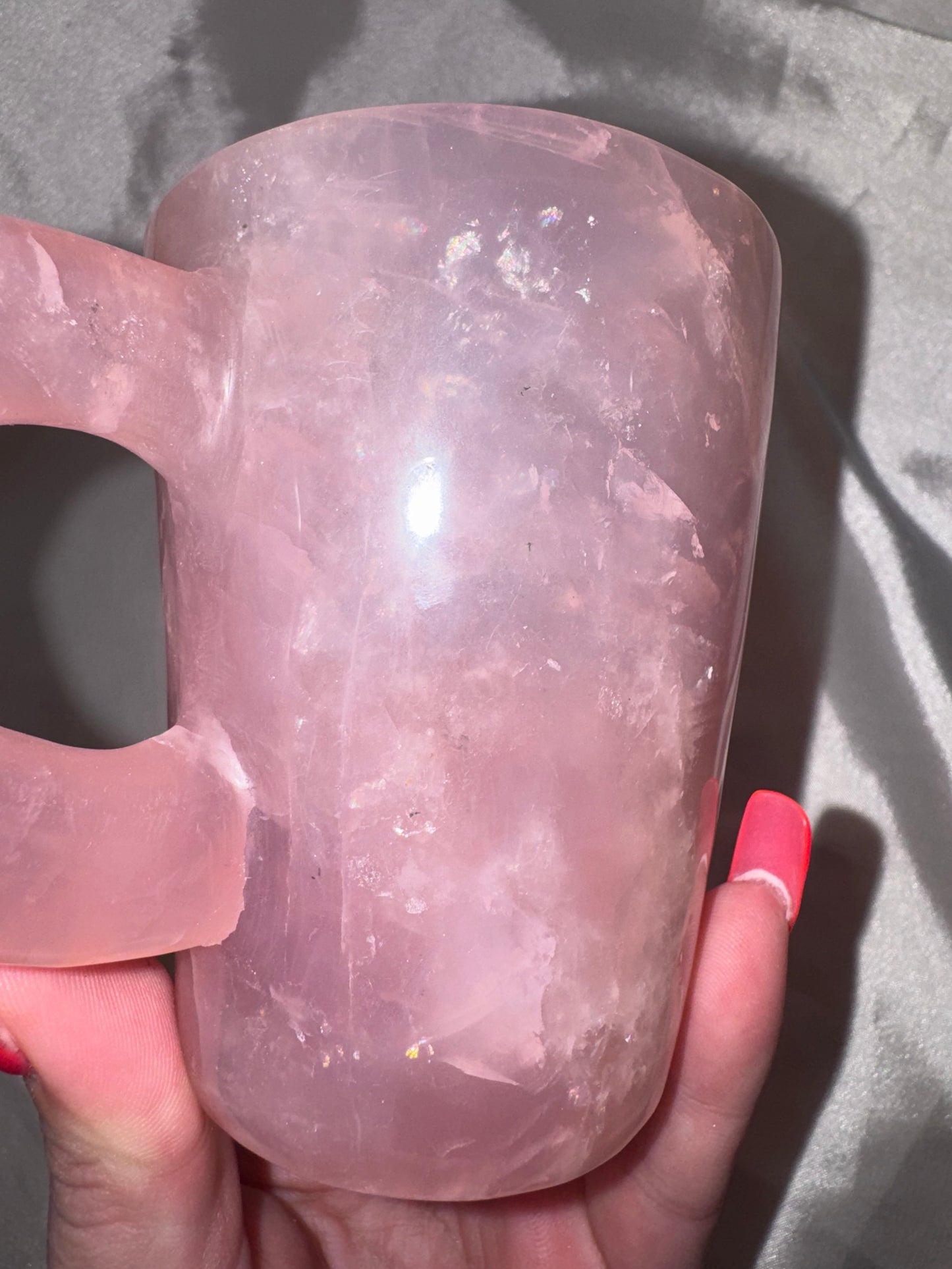 Rose Quartz AAA XL Mug, Spoon, Plate Set