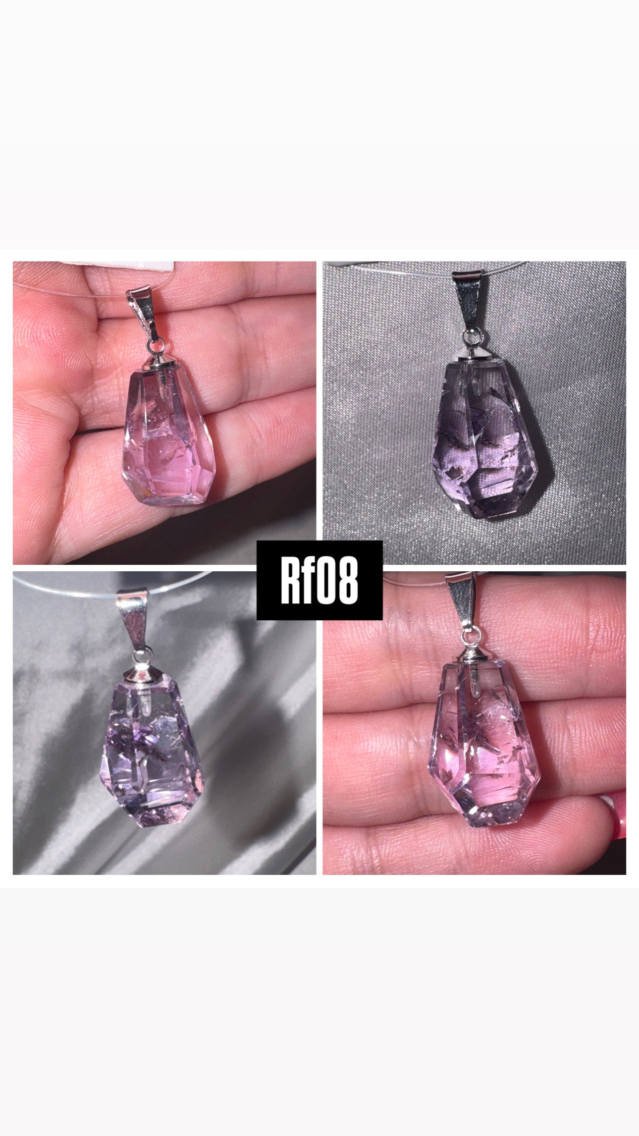 Rose De France Amethyst AAA 925 Pendant