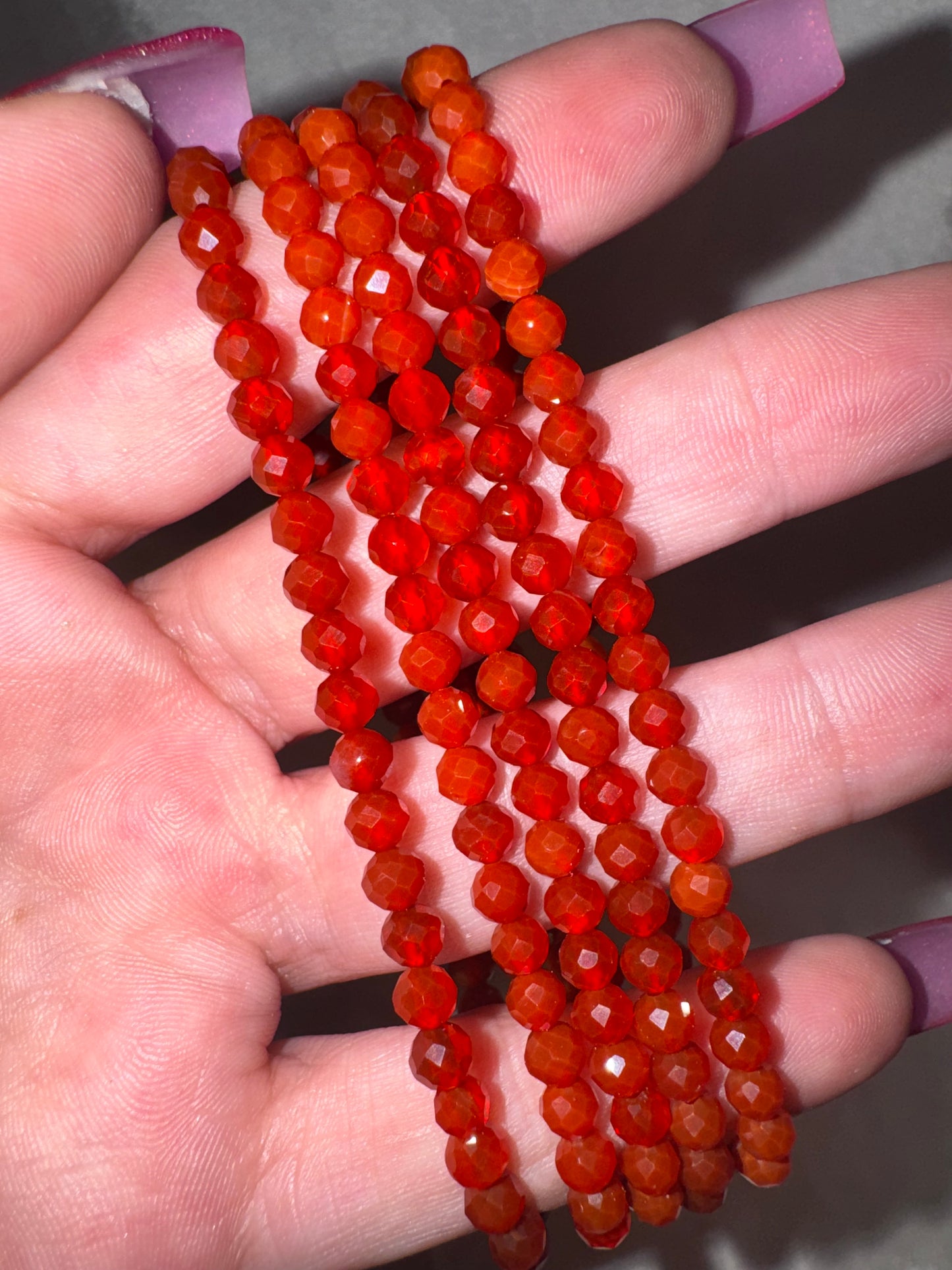 Crystal Faceted Bracelet (4mm)