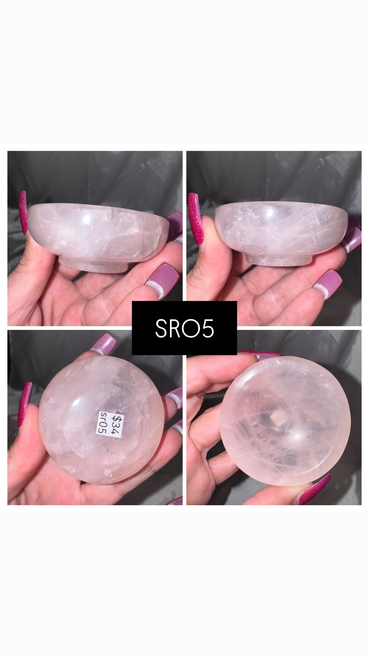 Star Rose Quartz Bowl