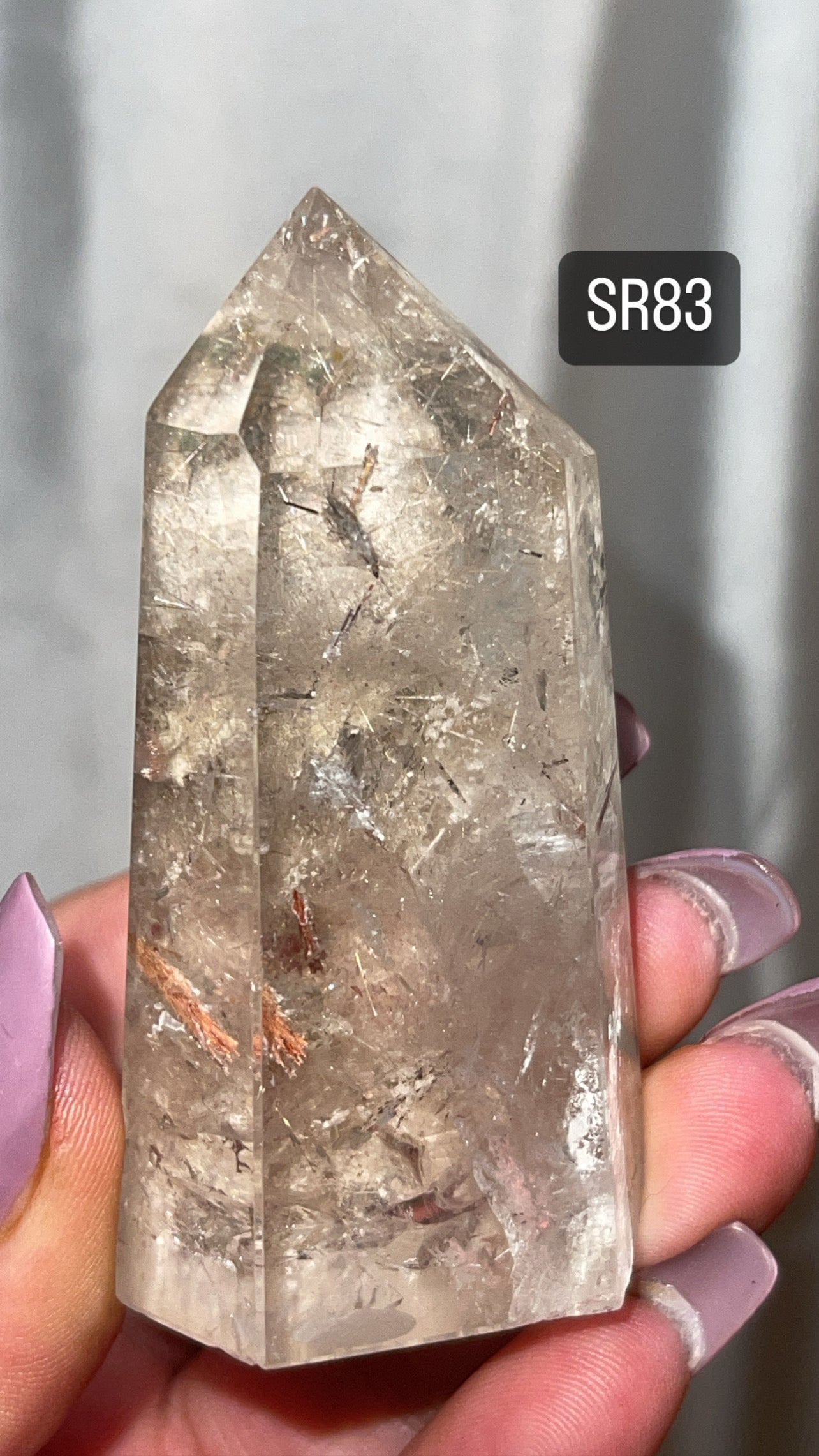 Silver Rutile Quartz AAA Tower