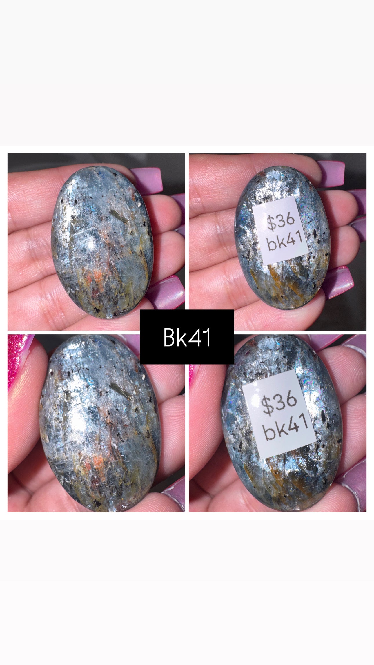 Blue Kyanite AA Palmstone