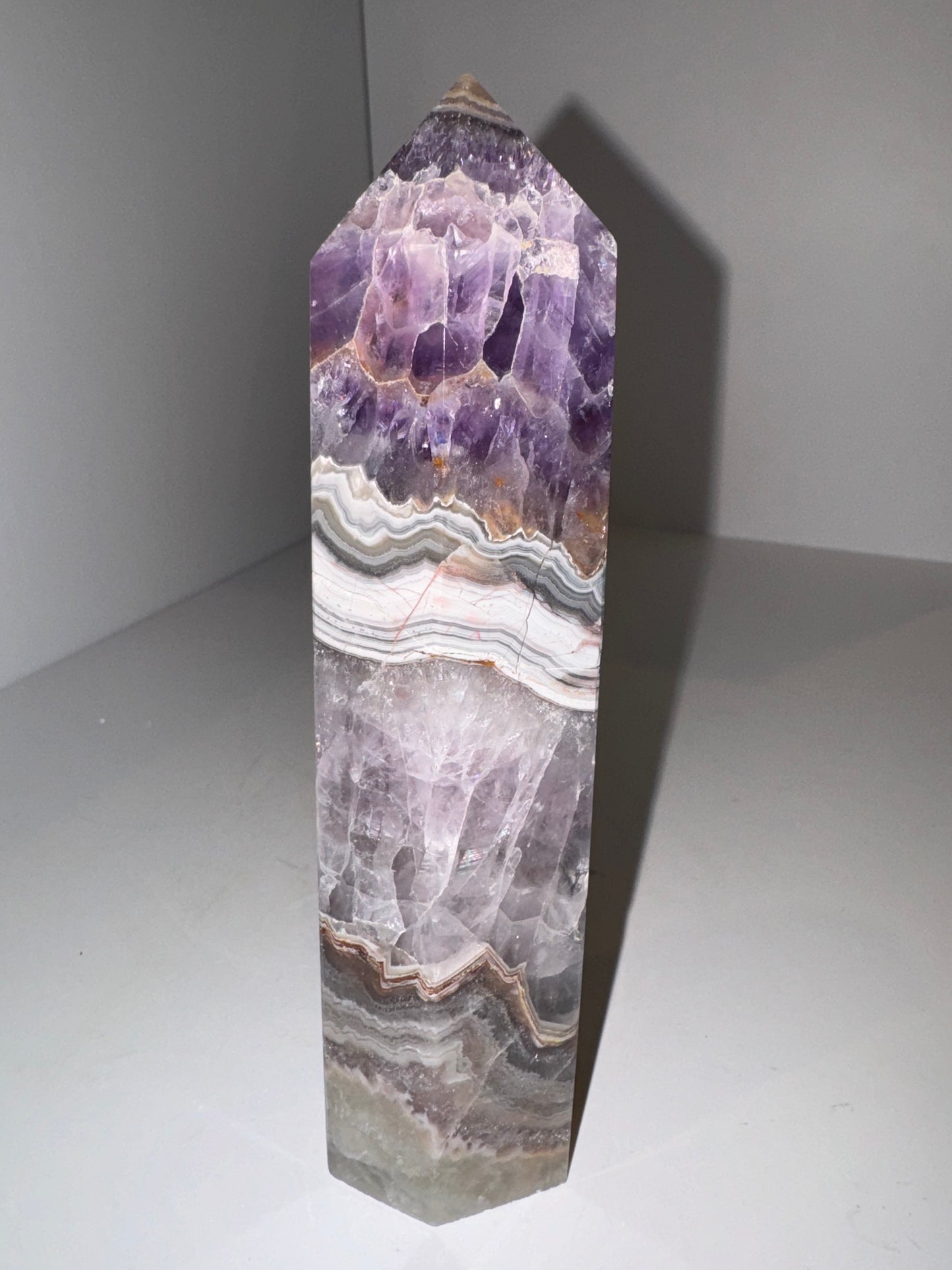 Amethyst Crazy Lace Agate Large Tower