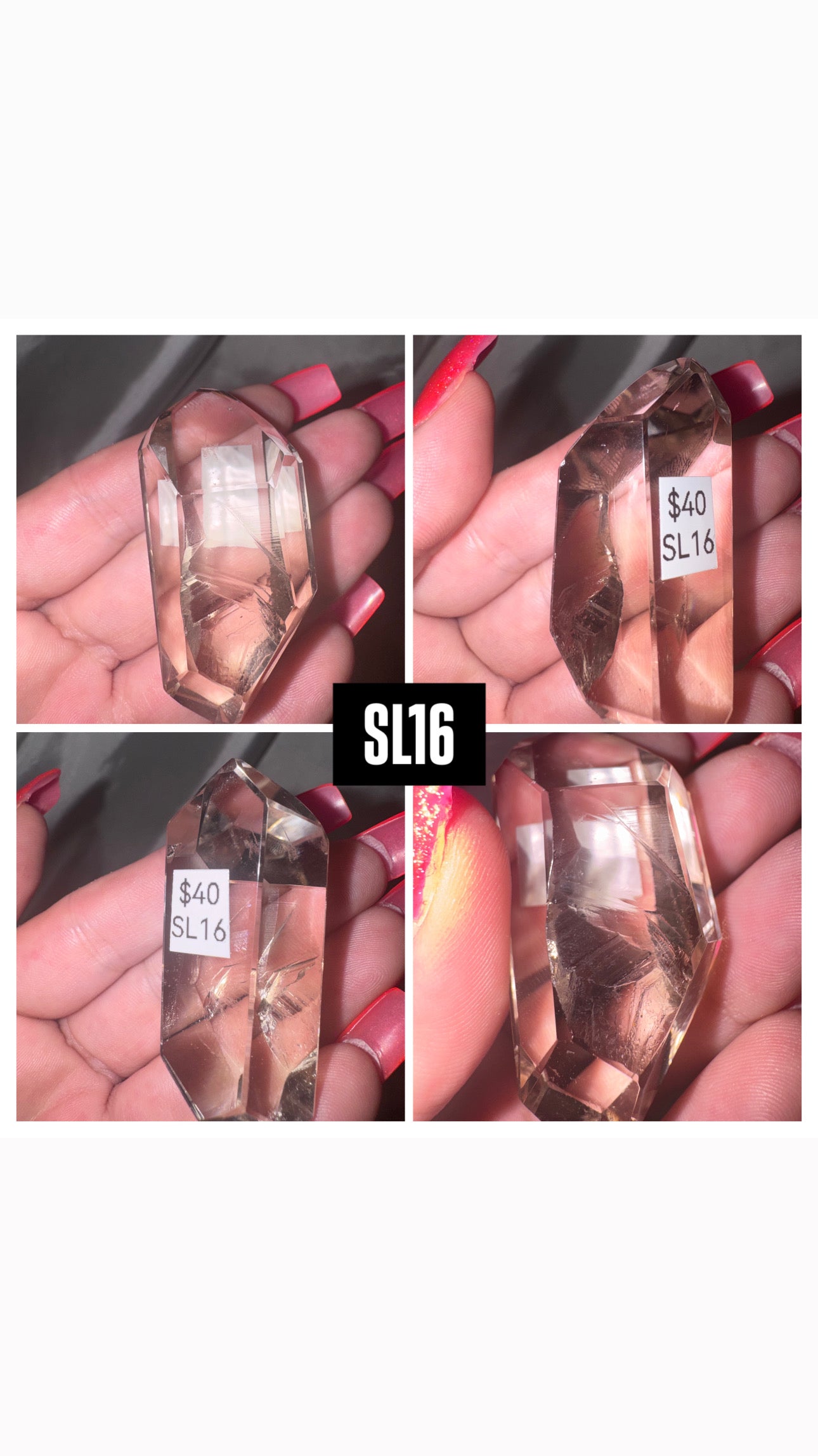 Smoky Lemurian AAA Semi Polished Point