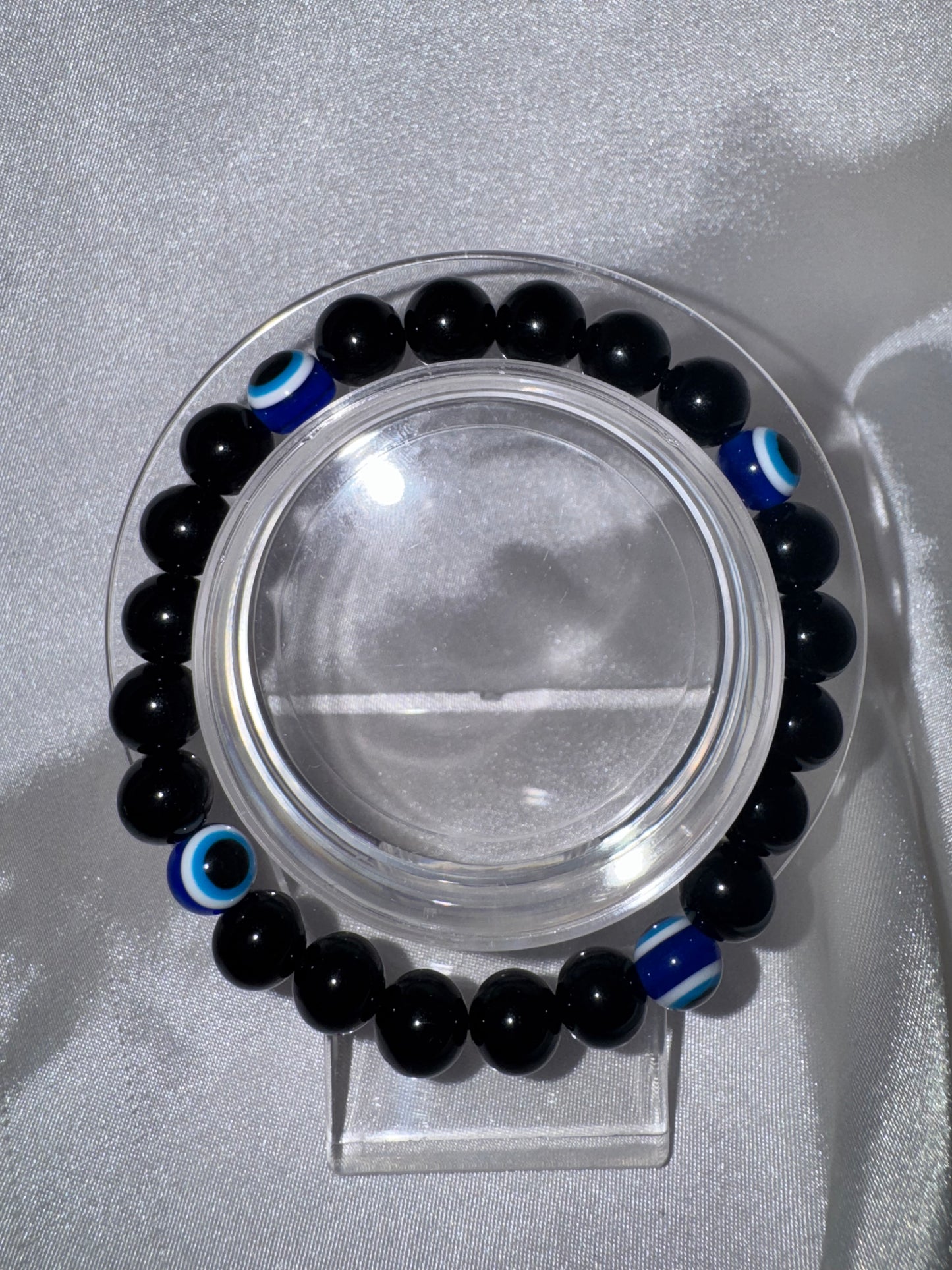 Crystal Protection Evil Eye 8mm Bracelet