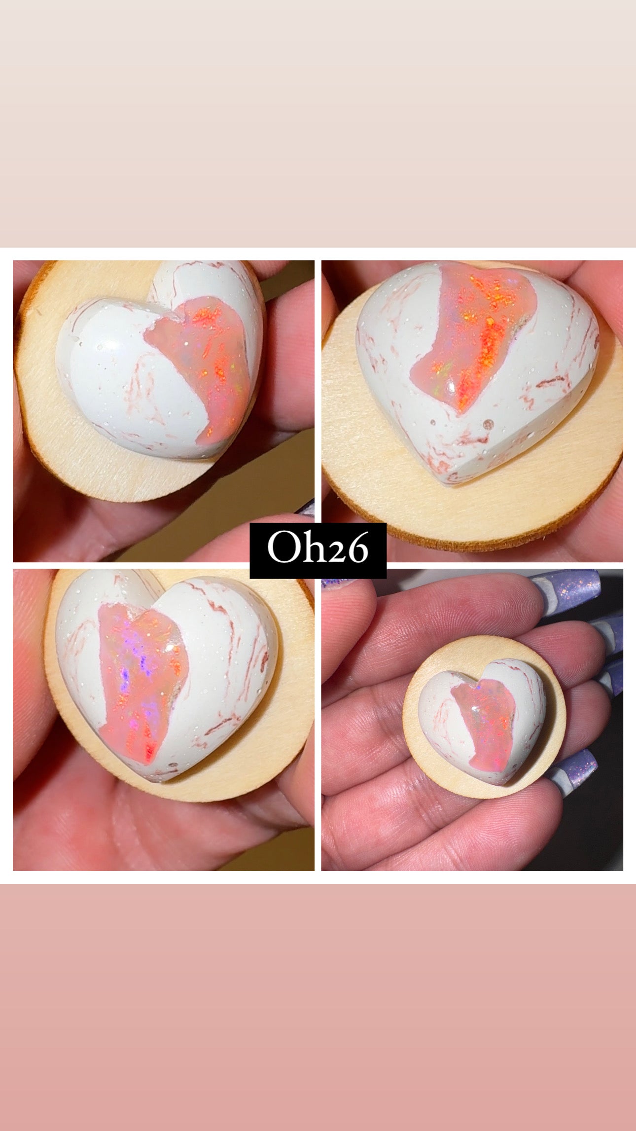 Mexican Fire Opal AAA Heart