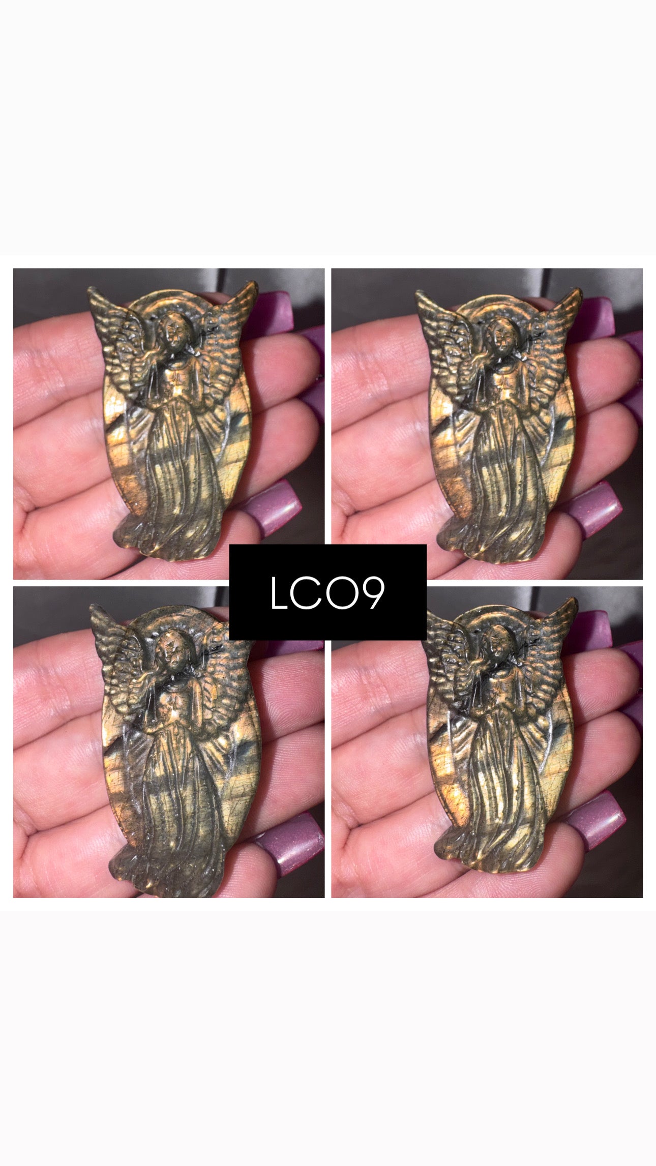 Labradorite Angel Carving