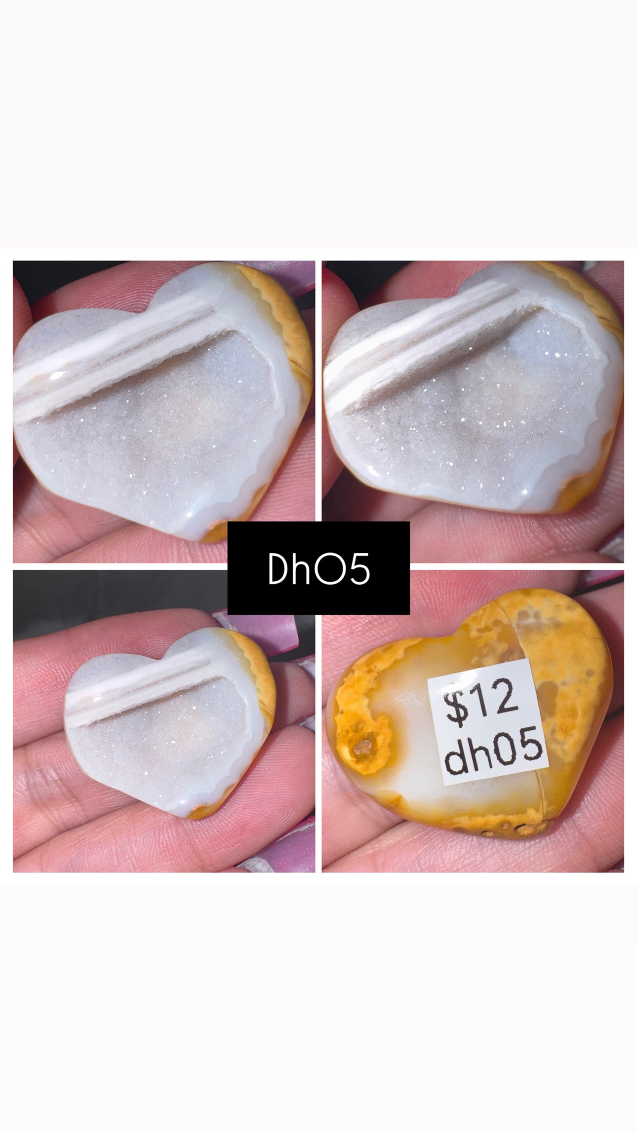 Druzy Agate Heart
