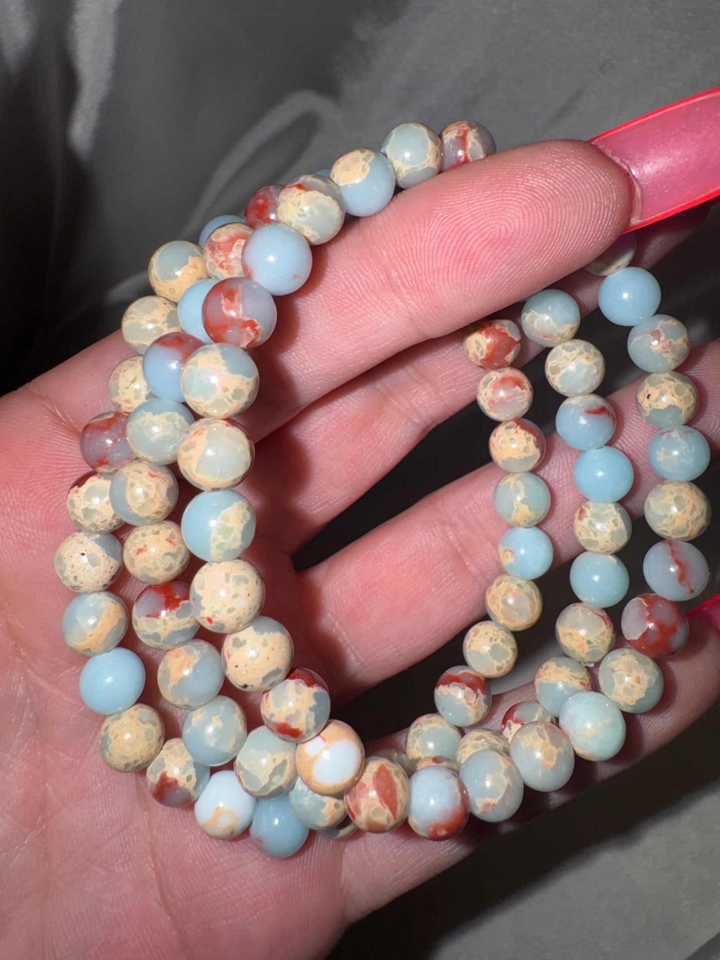 Sea Sediment Jasper 6mm/8mm Bracelet