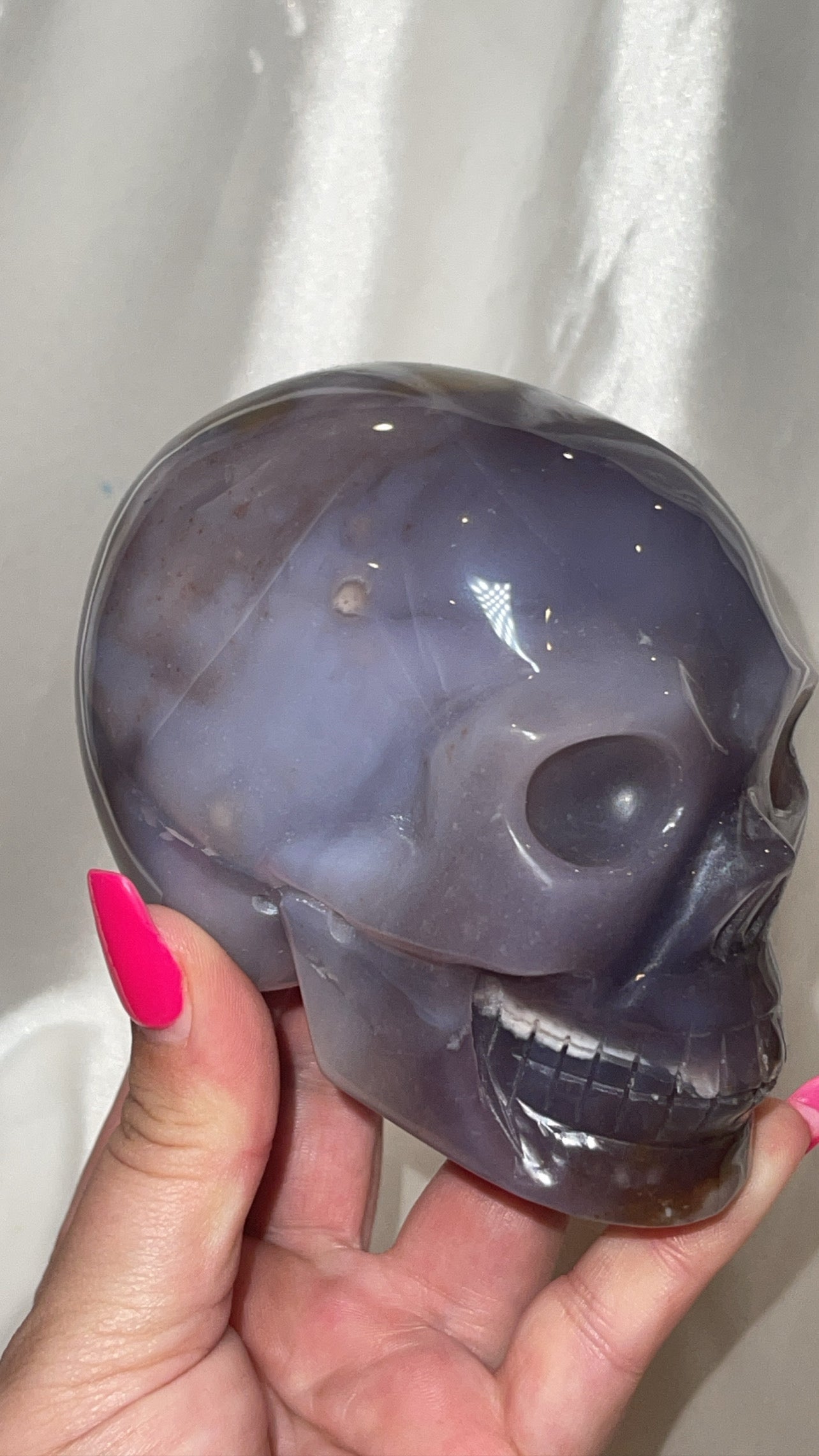Purple Chalcedony AAA XL Skull