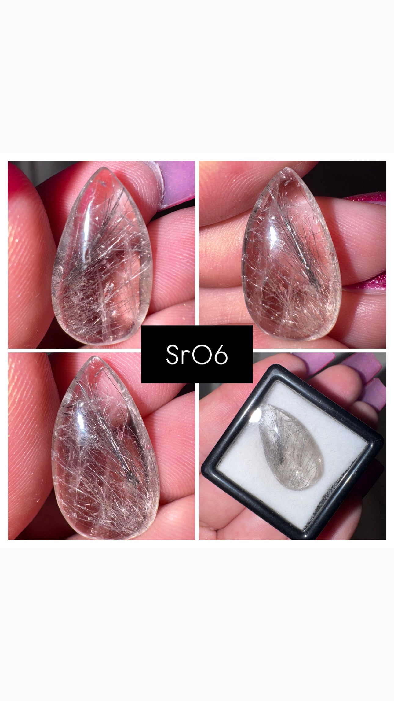 Silver Rutile Quartz AAA Teardrop