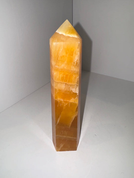 Orange Calcite AA Large Tower