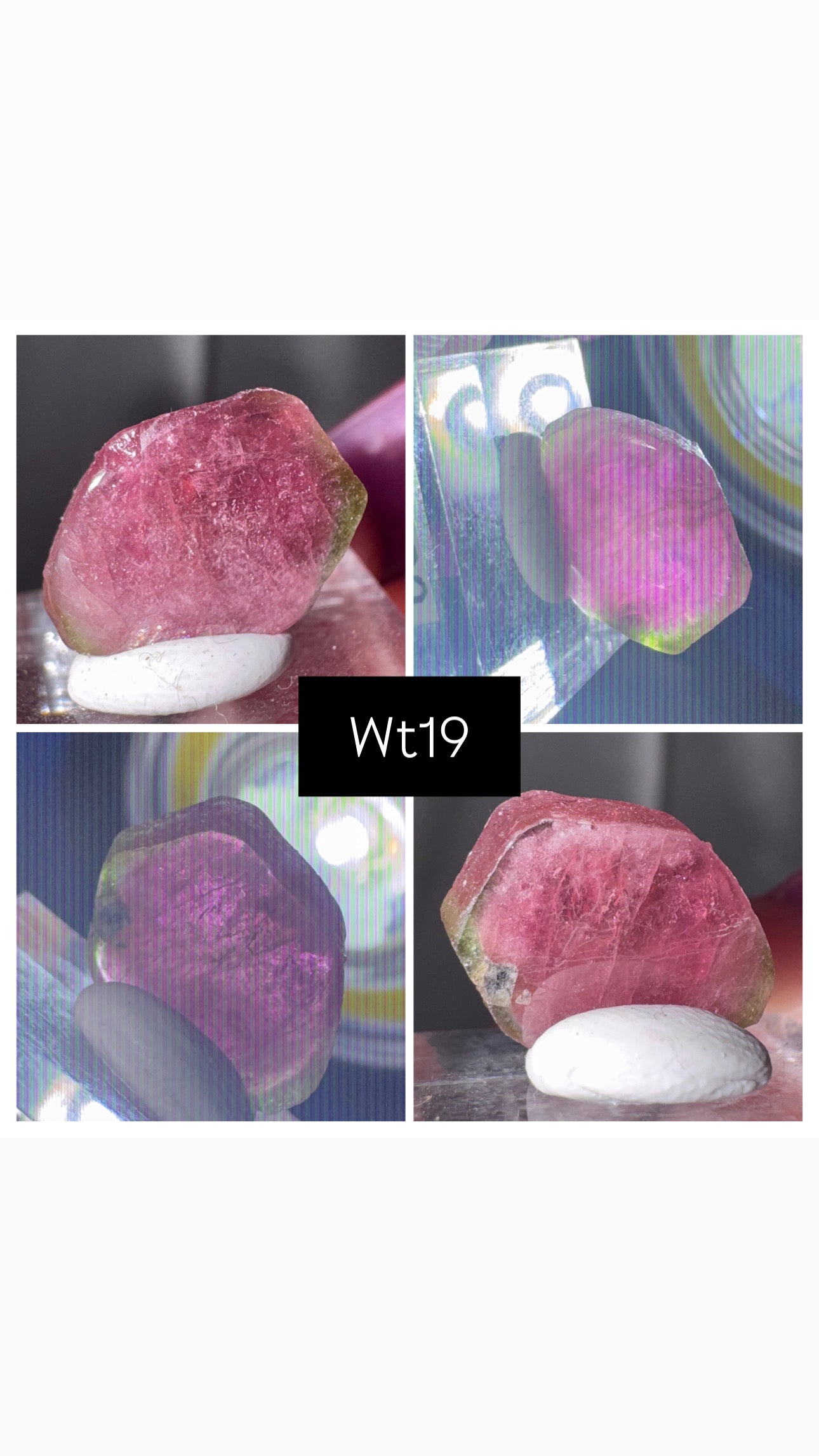 Watermelon Tourmaline Slice