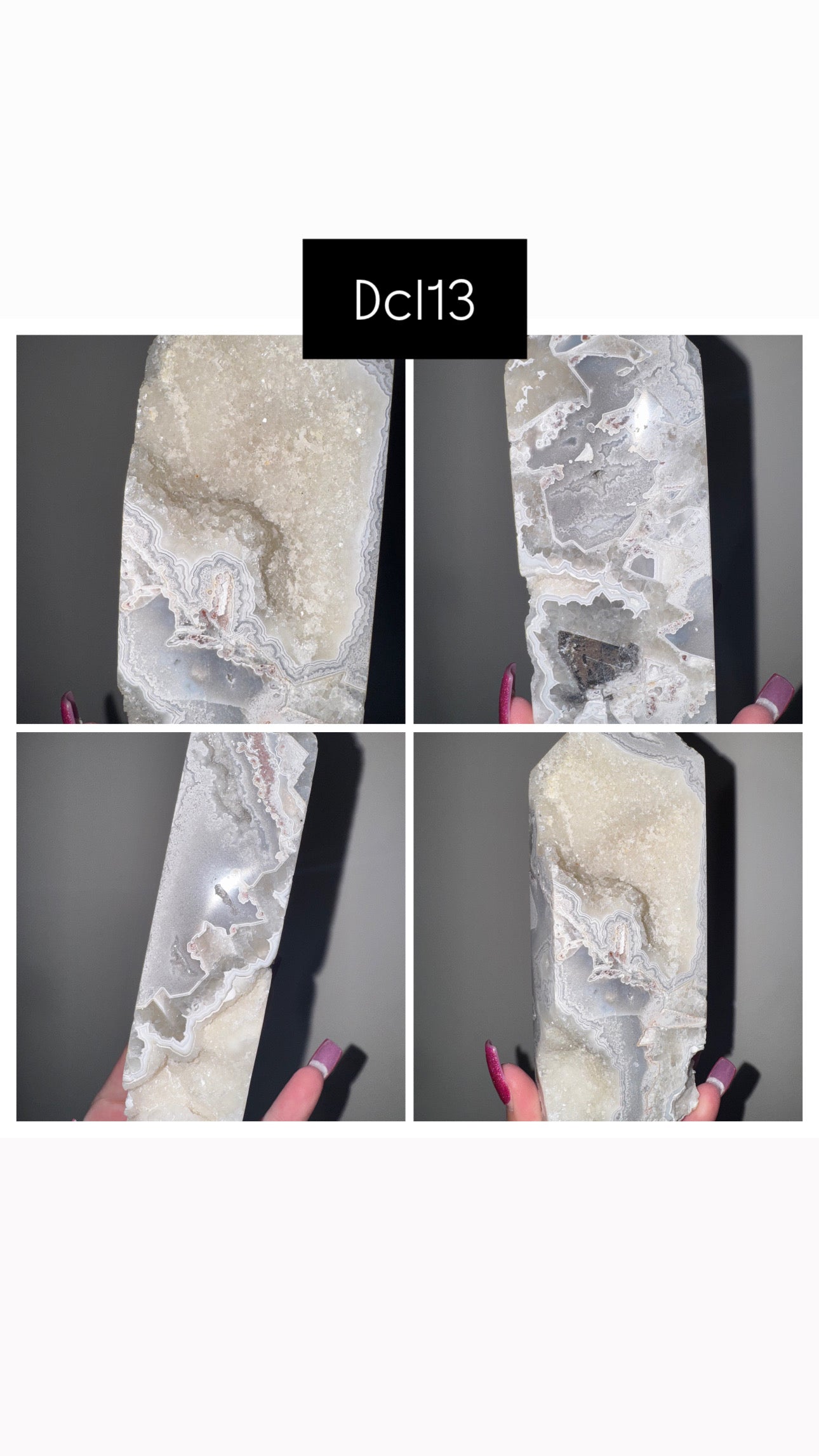 Druzy Mexican Crazy Lace Agate Tower (big!)