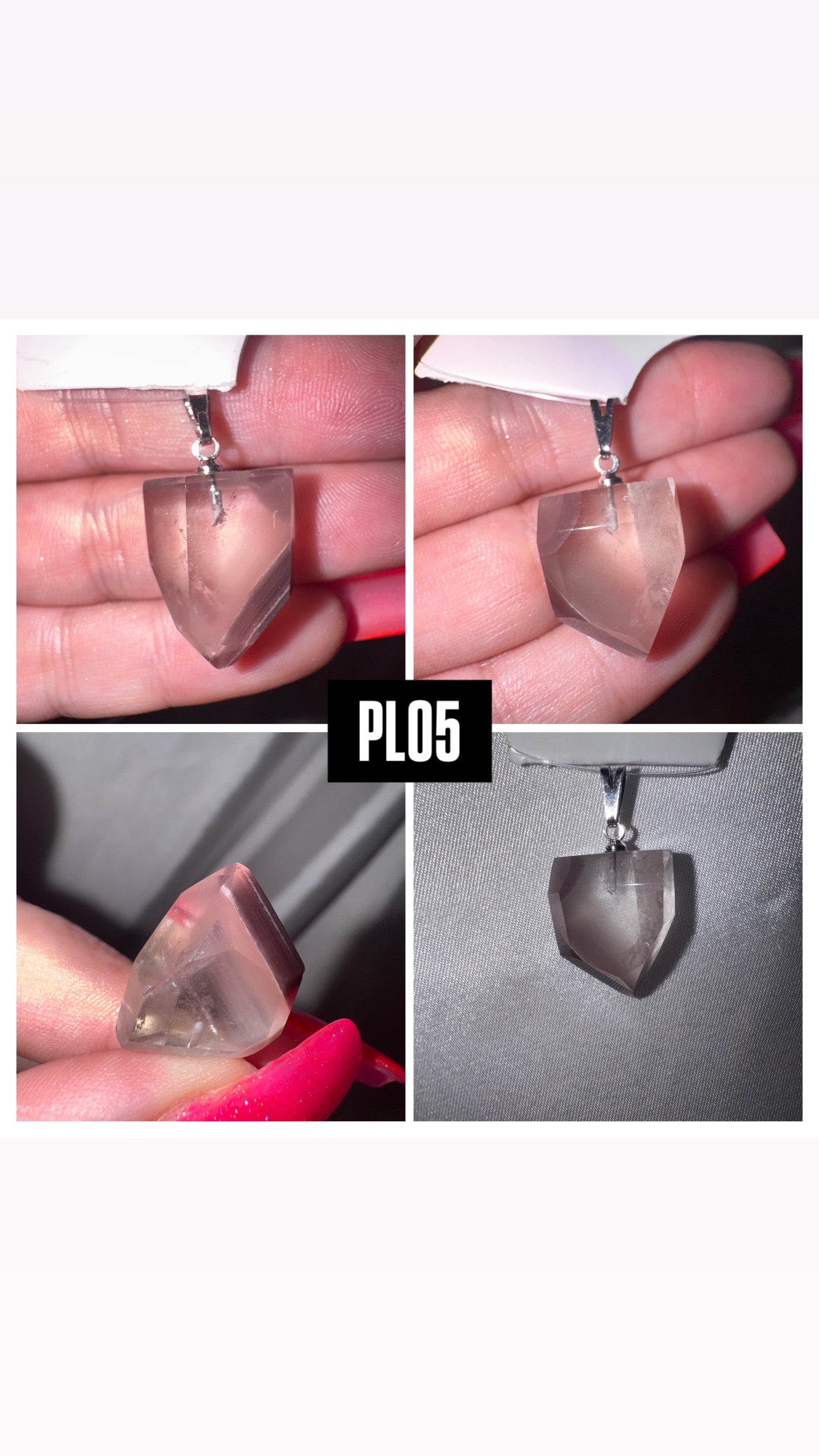 Pink Lithium Quartz AAA 925 Pendant