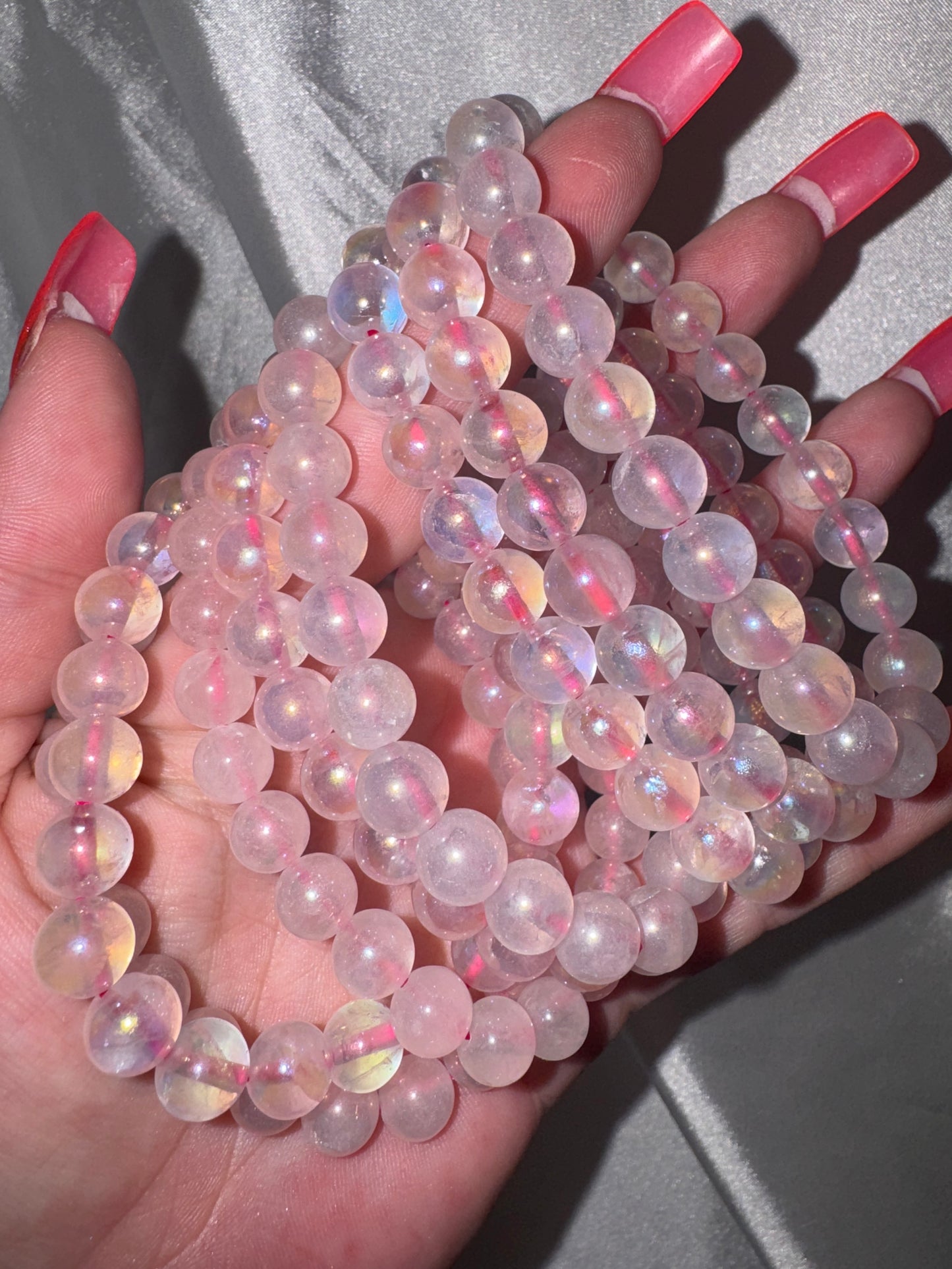 Aura Rose Quartz 8mm Bracelet