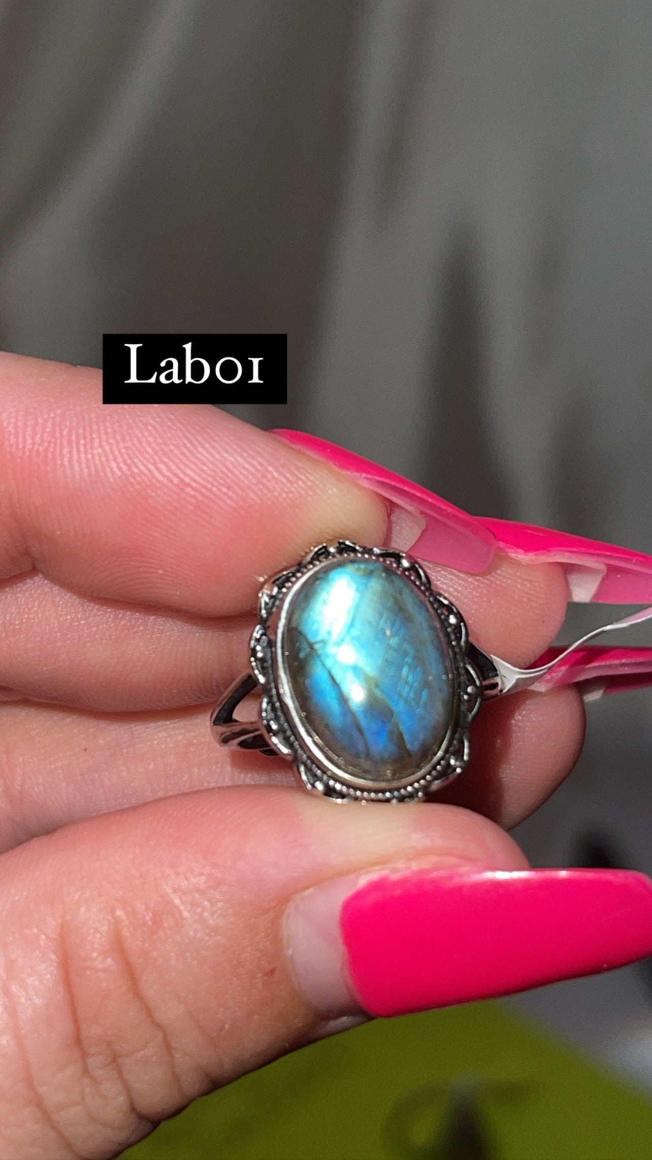 Labradorite 925 Sterling Silver Adjustable Ring (Choose Your Own)
