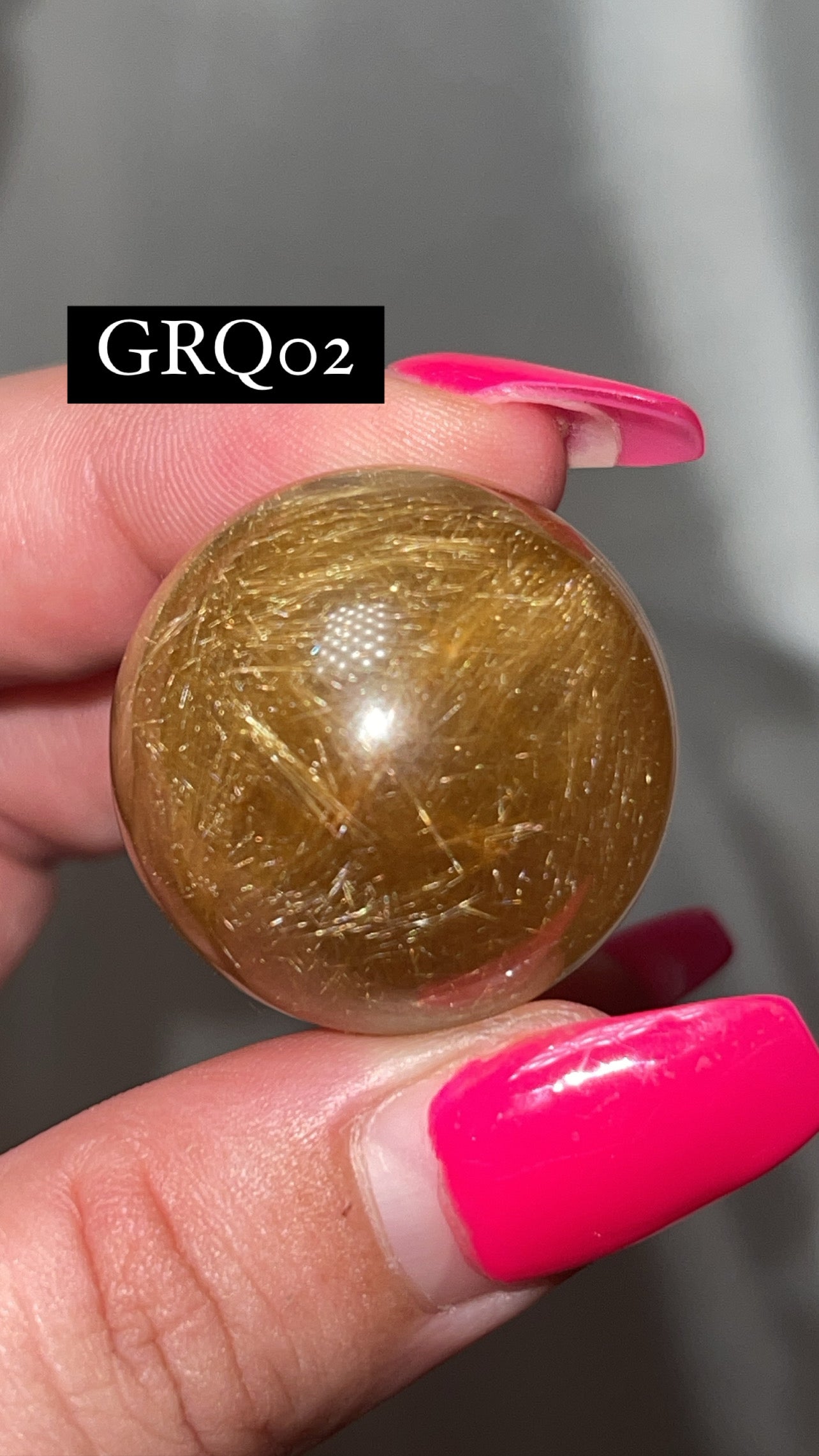 Gold Rutile Quartz AAA Sphere