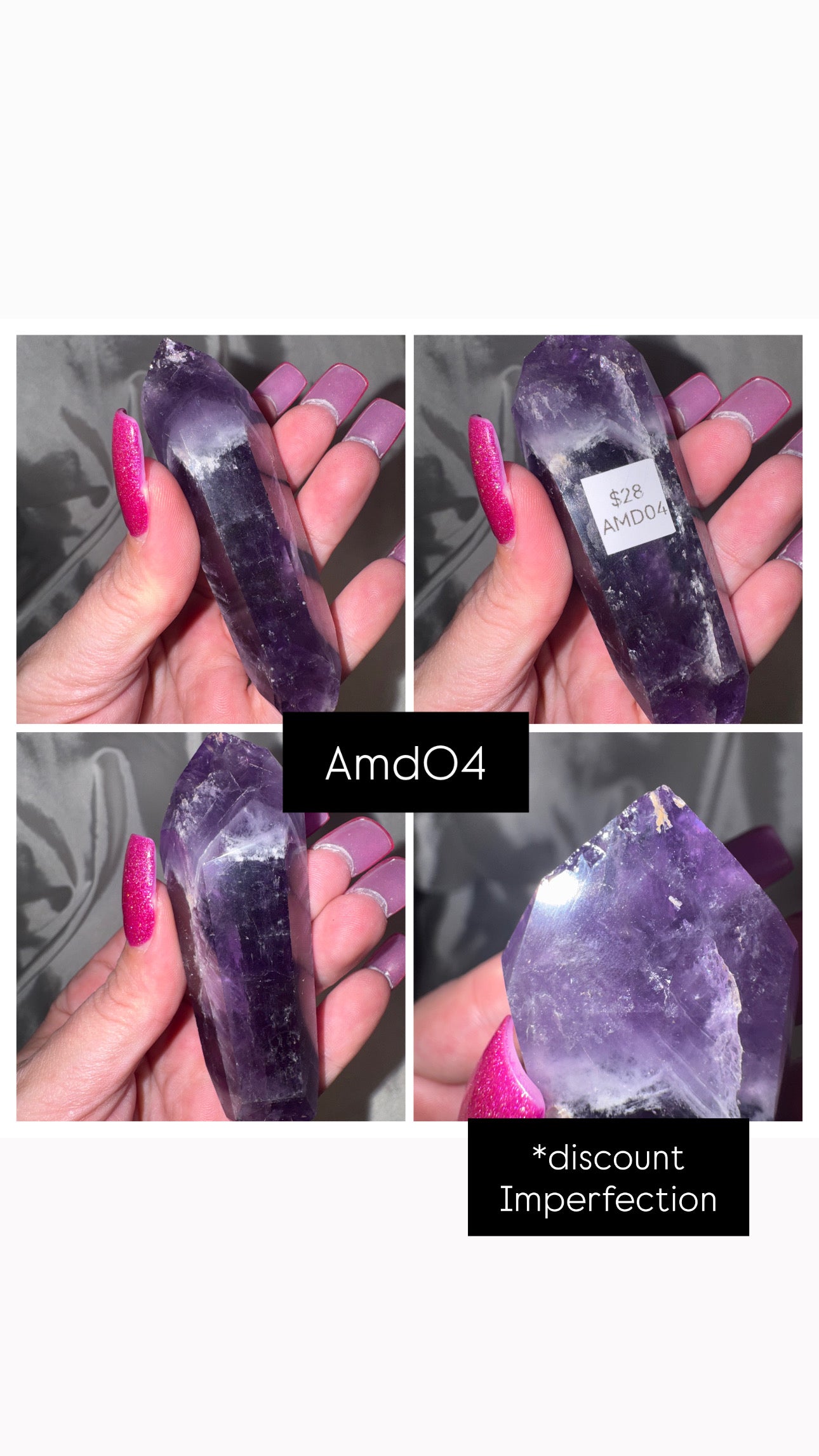 Phantom Amethyst Double Terminated Point