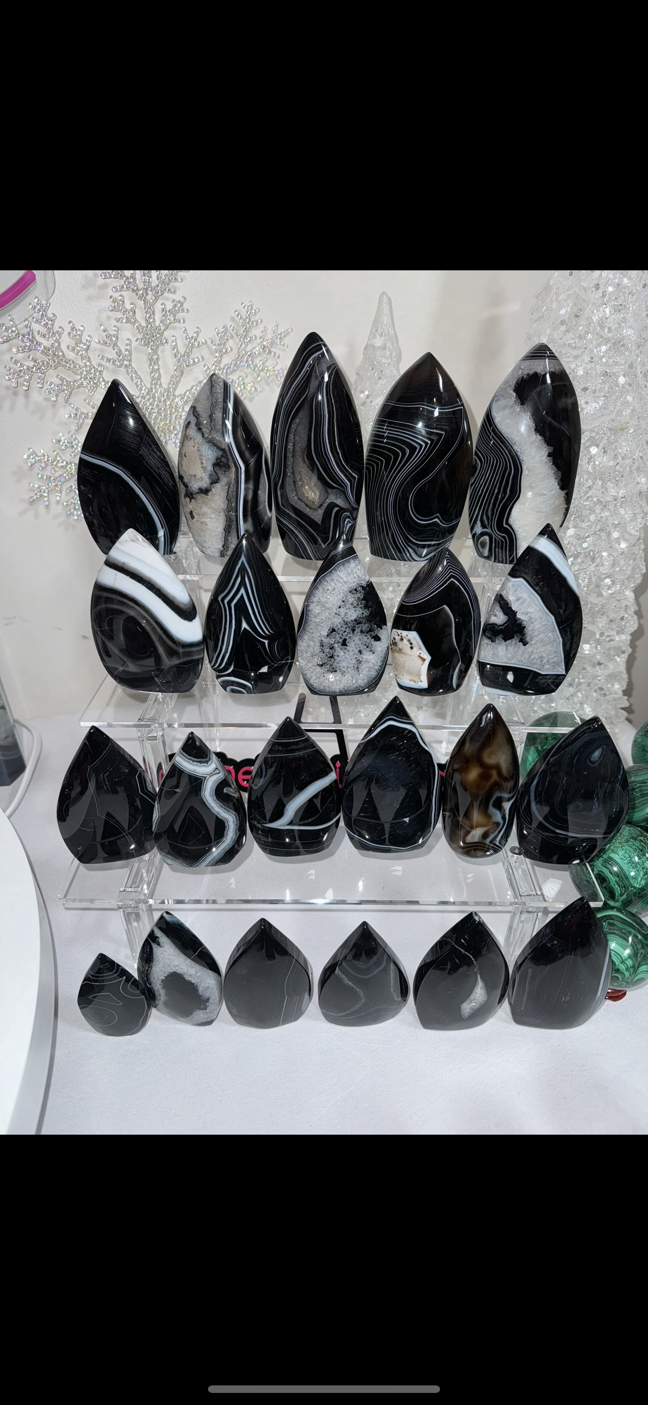 Black Banded Agate Flame