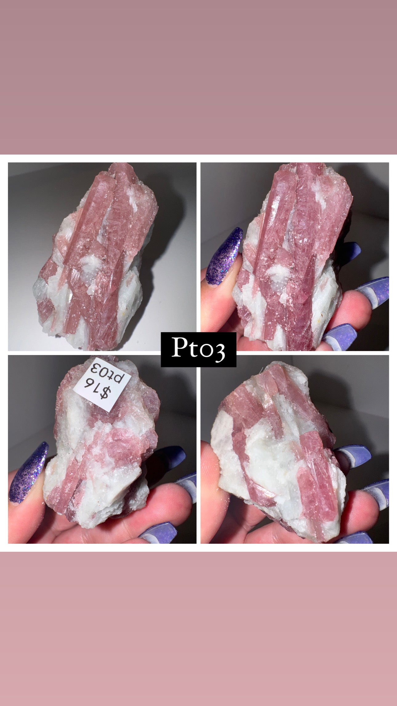 Pink Tourmaline in Albite Matrix