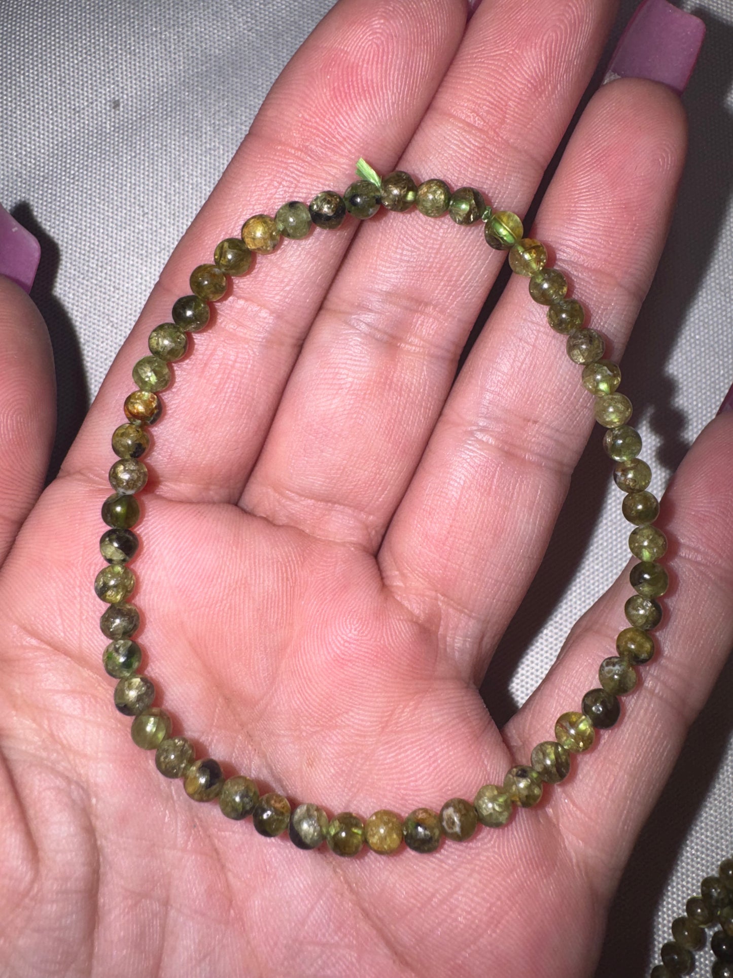 Peridot Bracelet (4mm)