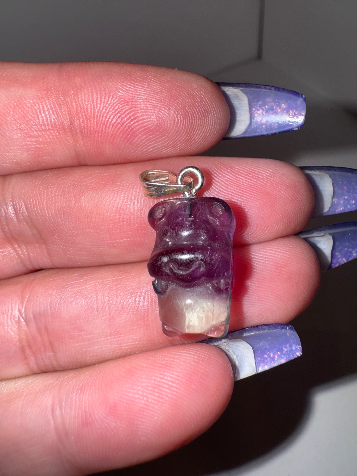 Fluorite Mini Cow Pendant