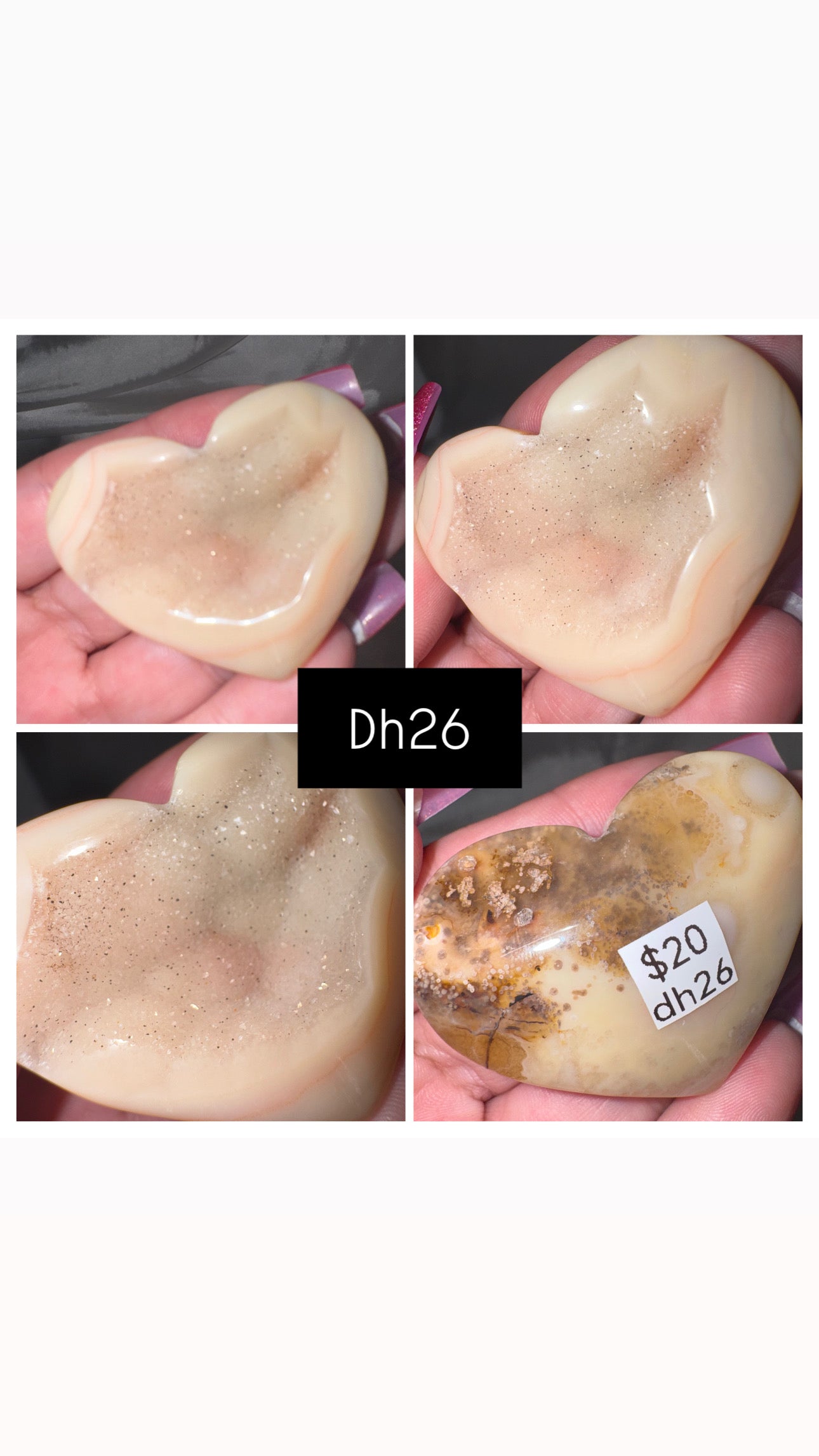 Druzy Agate Heart