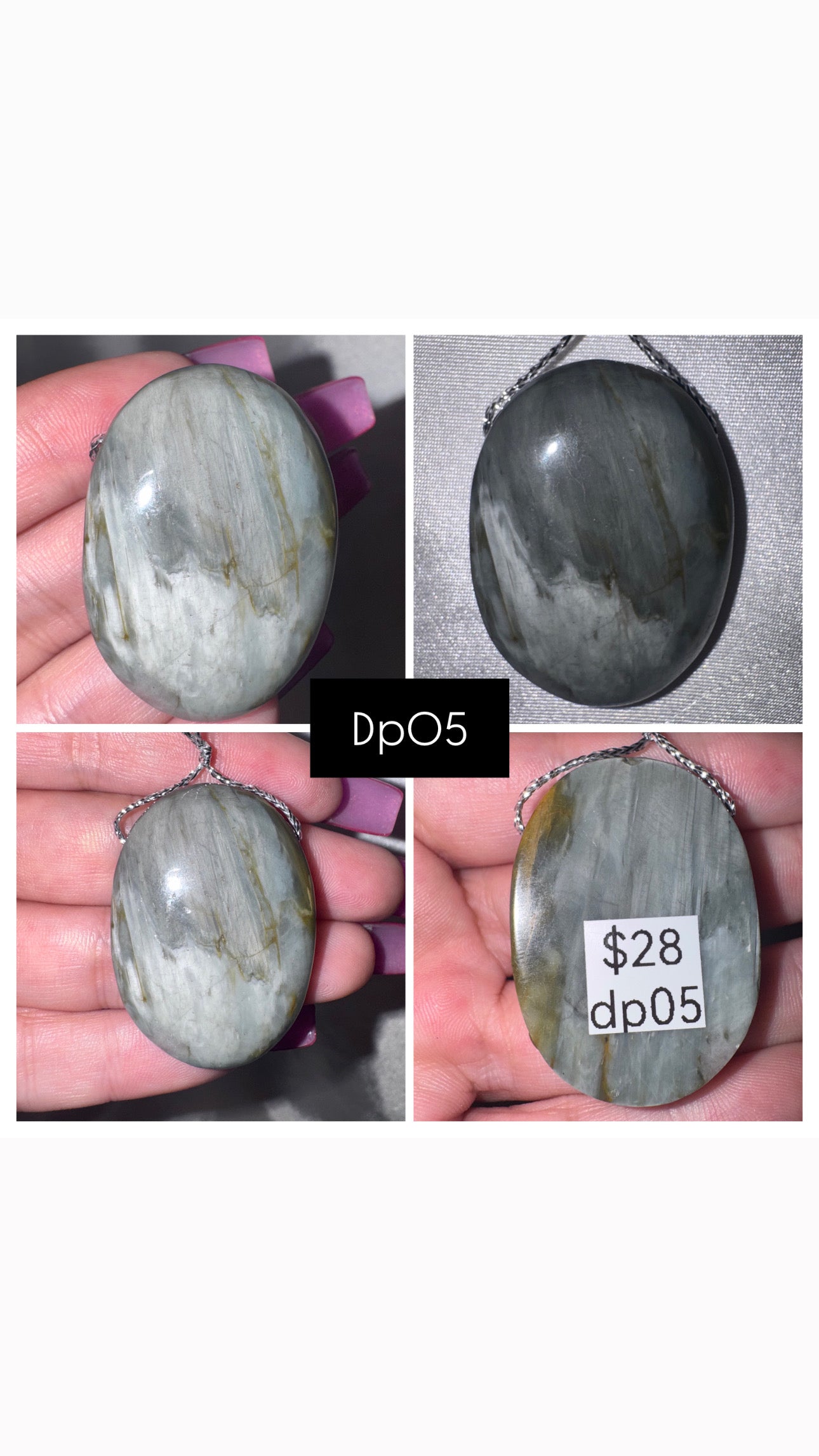 Large Drilled Crystal Pendant