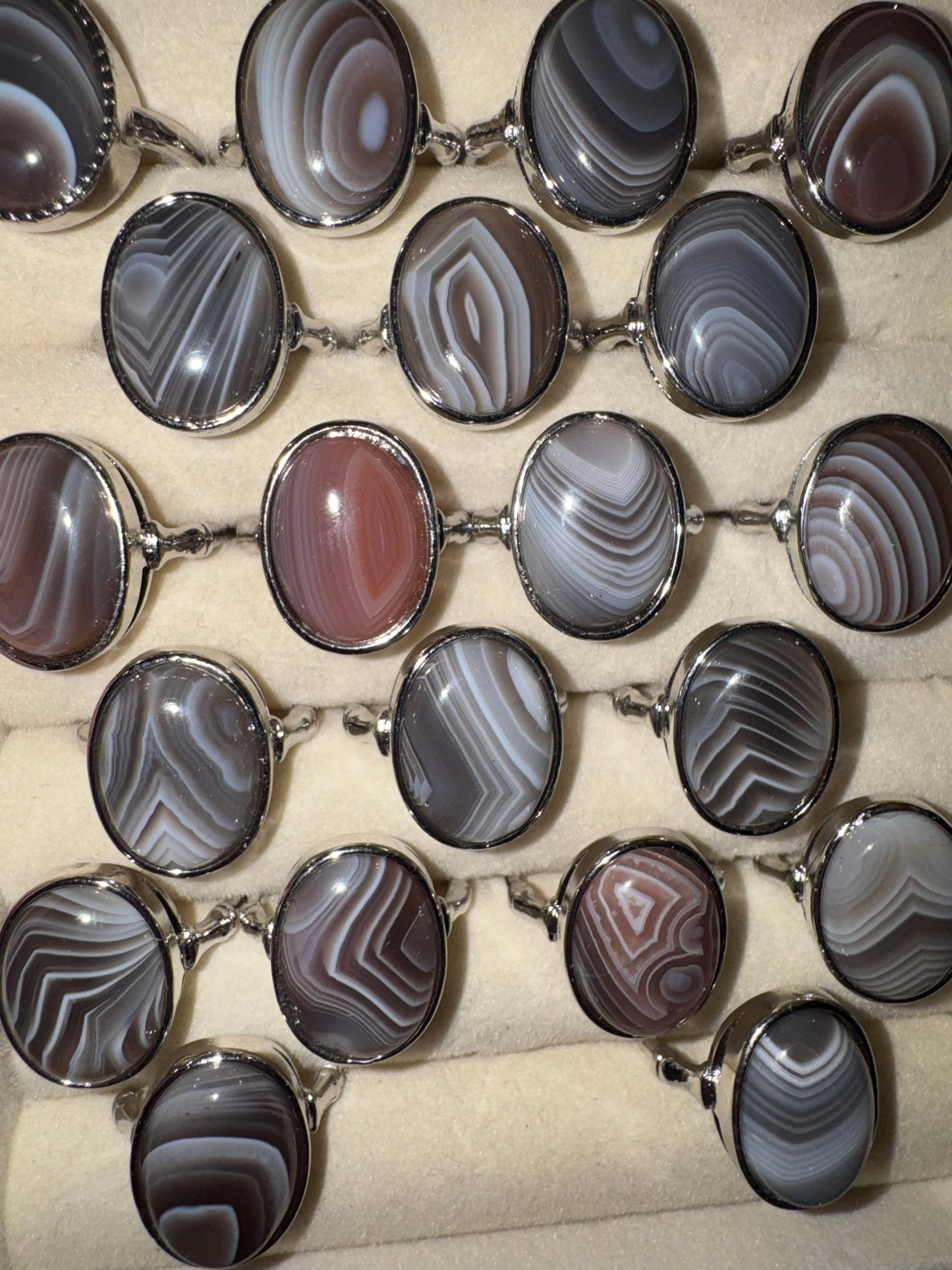 Botswana Agate AAA Adjustable Ring