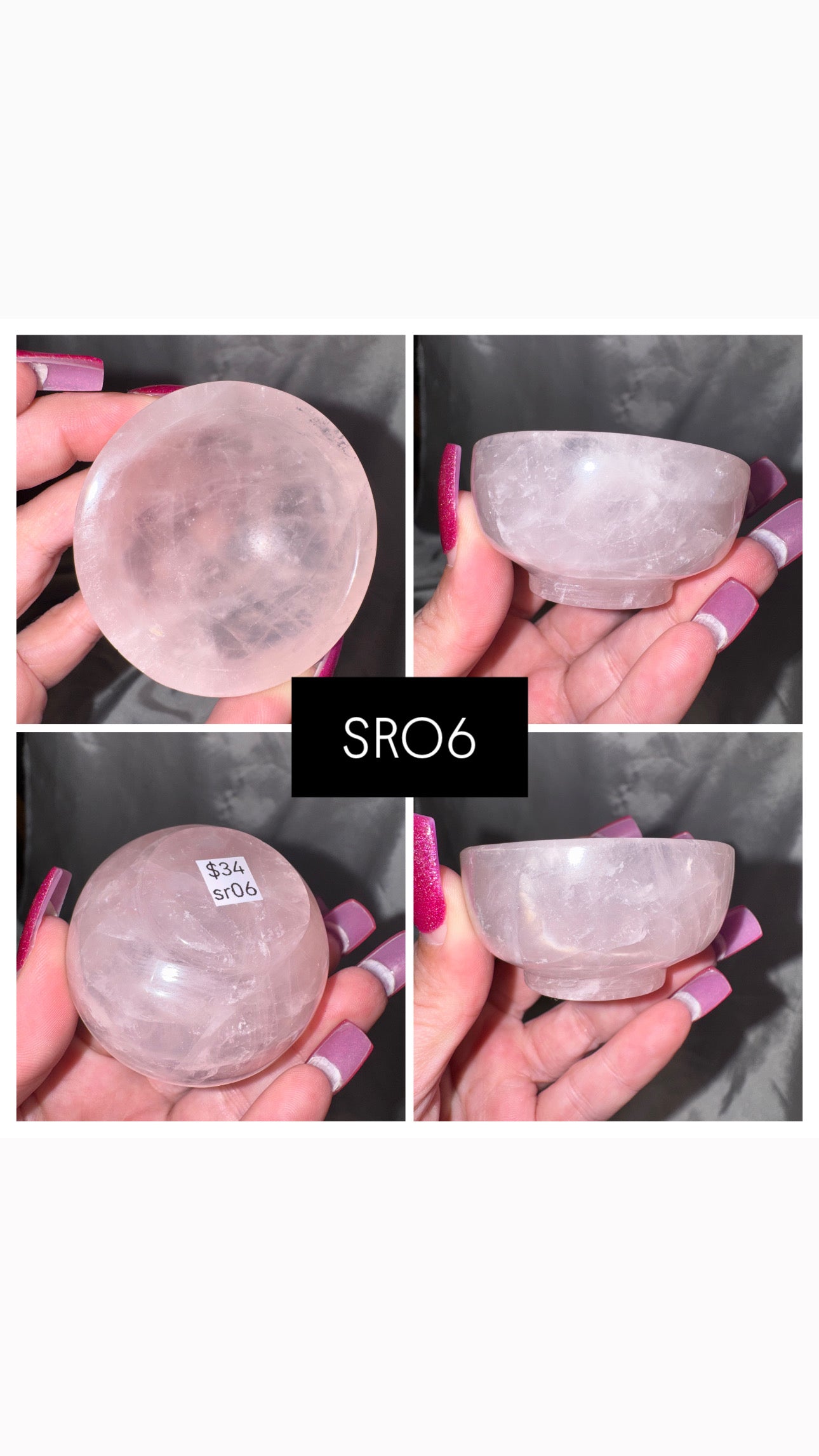 Star Rose Quartz Bowl