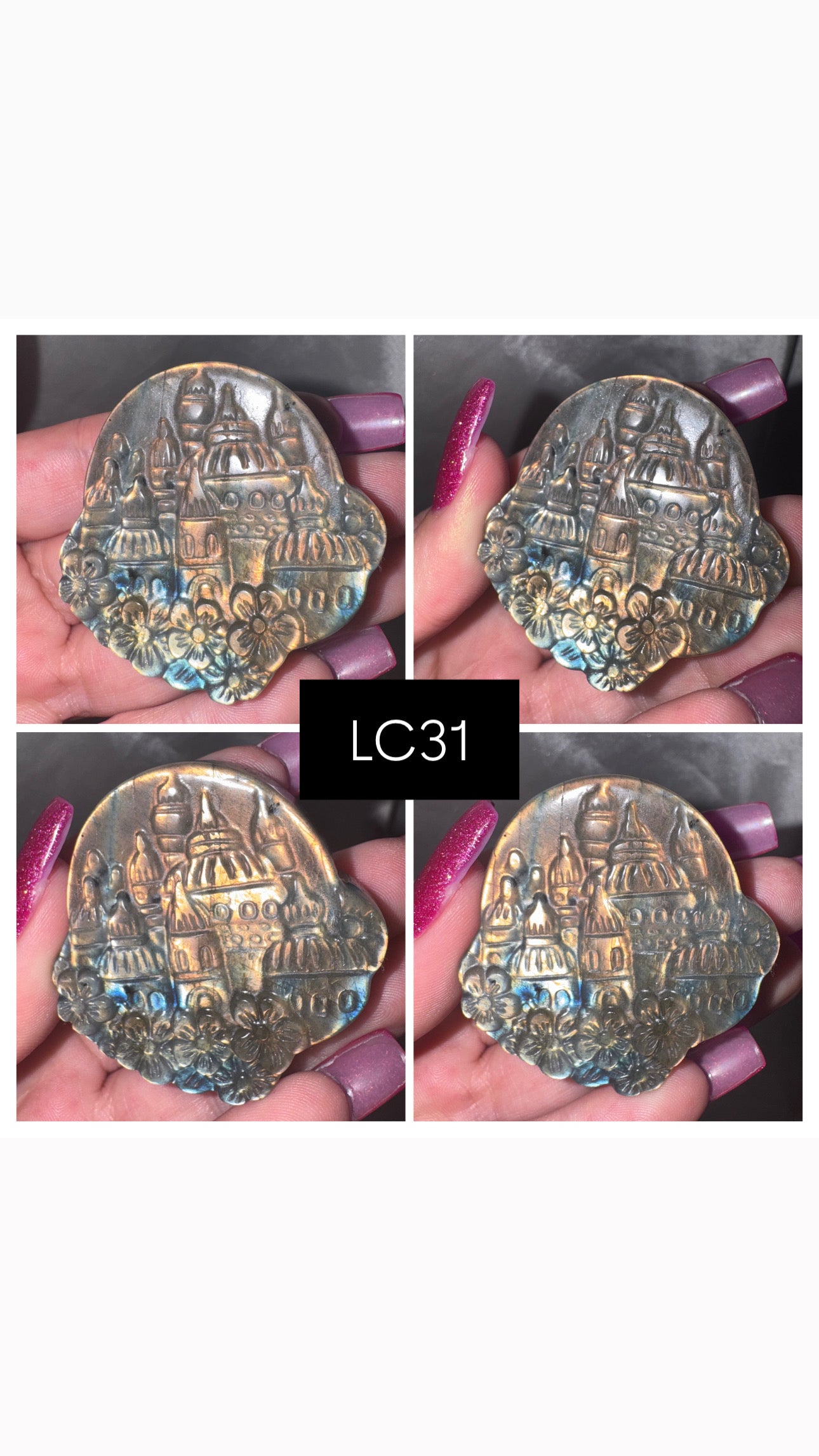 Labradorite Castle Carving