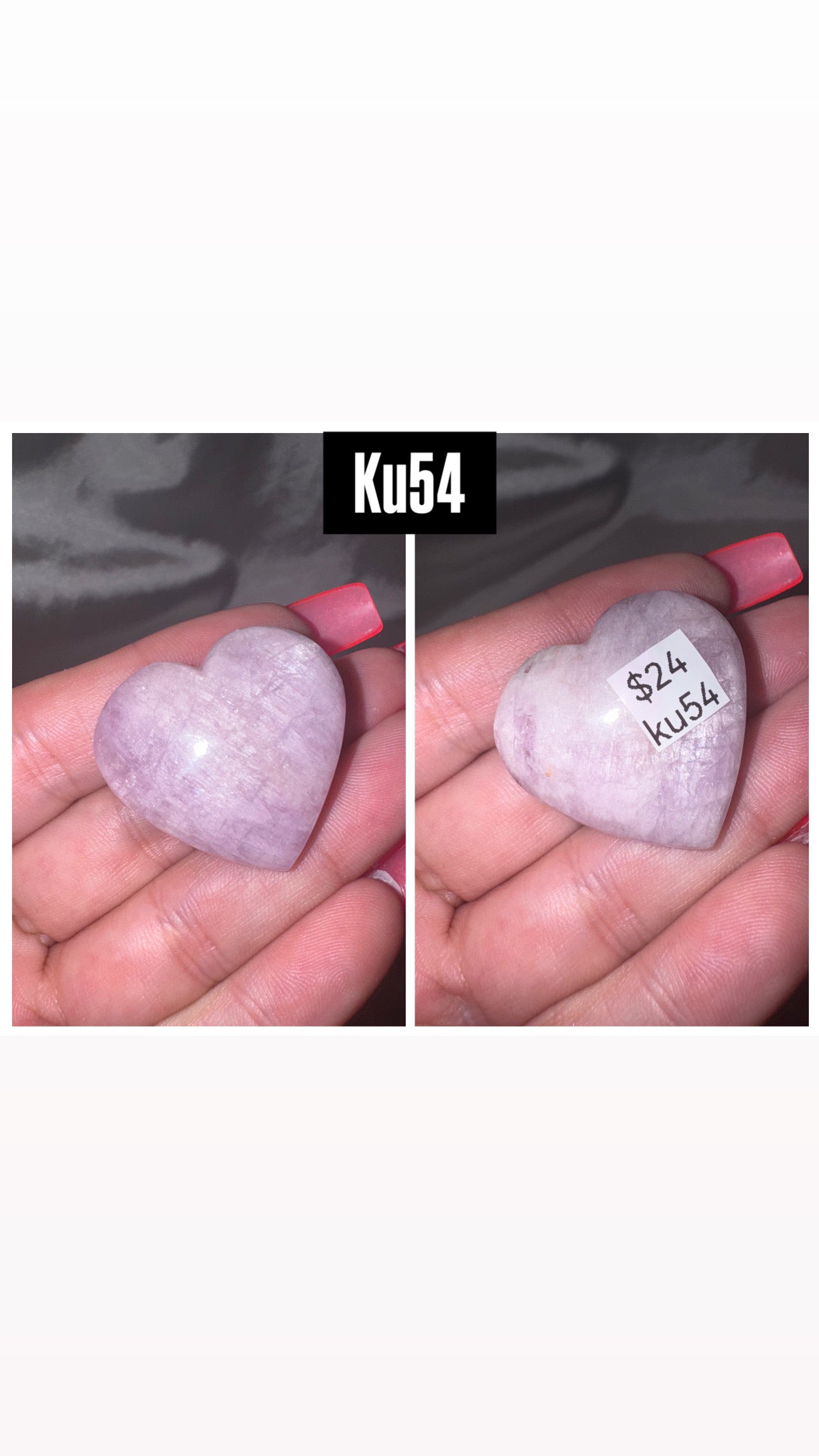 Kunzite AA Heart