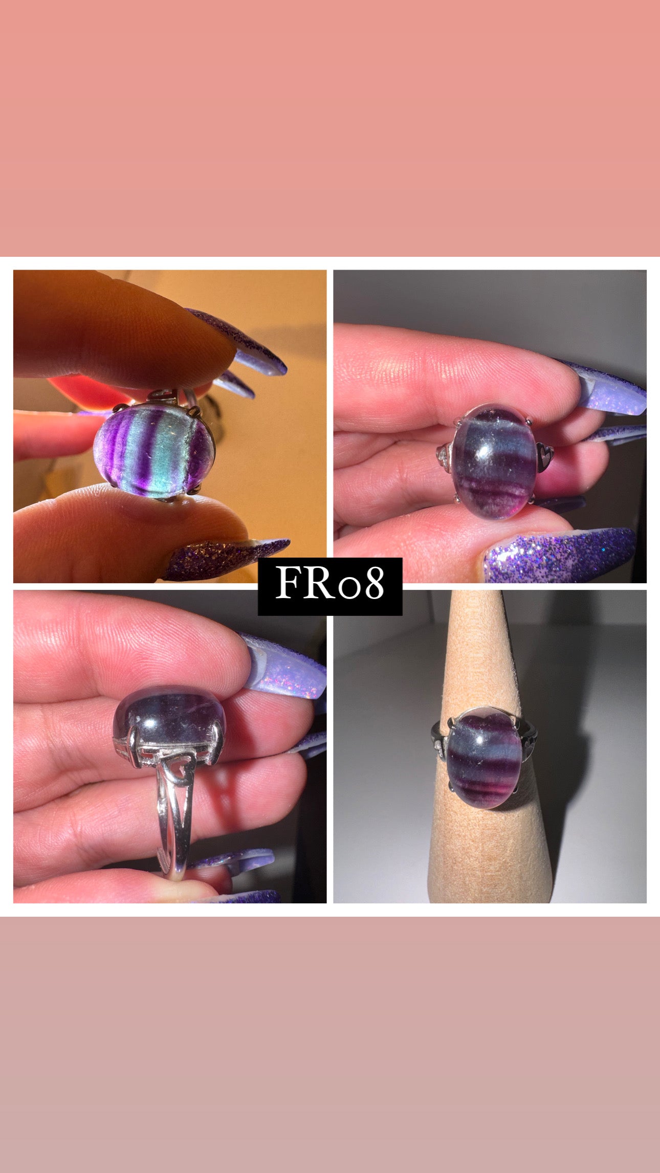 Fluorite Adjustable Ring