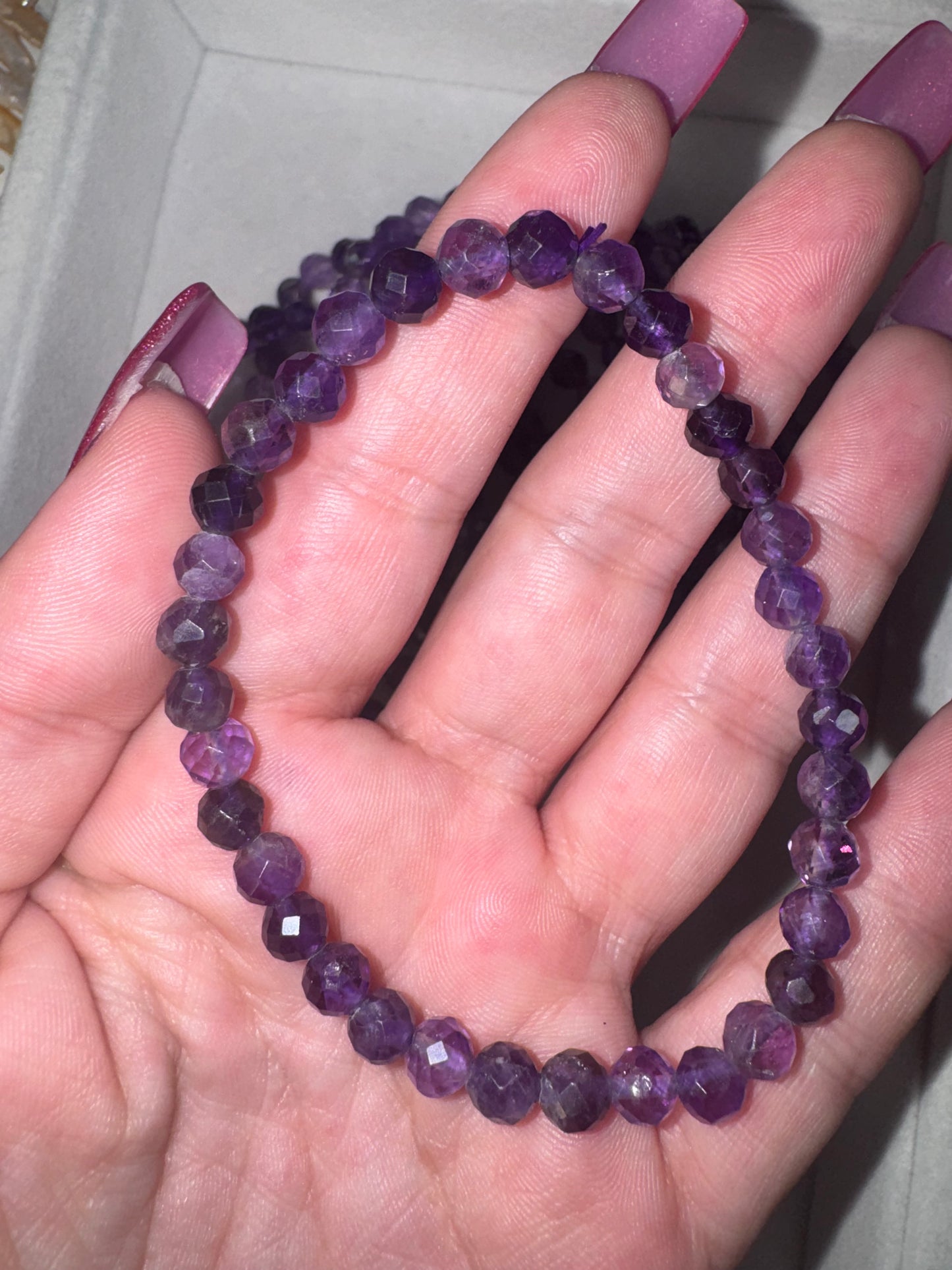 Amethyst Faceted Bracelet (6mm)