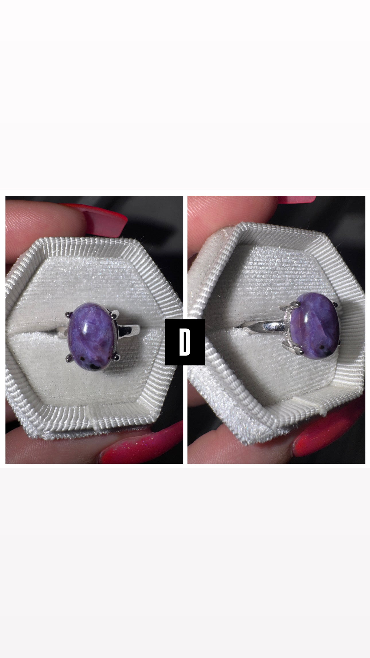Charoite Adjustable Ring