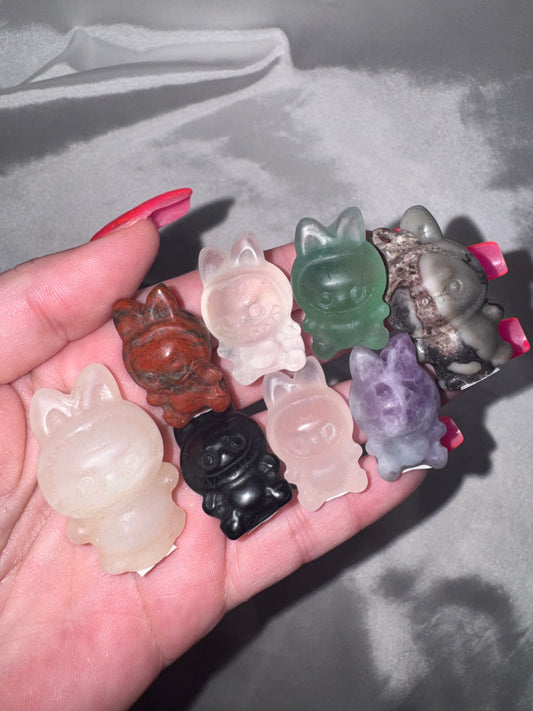 Crystal Labubu Small Carving