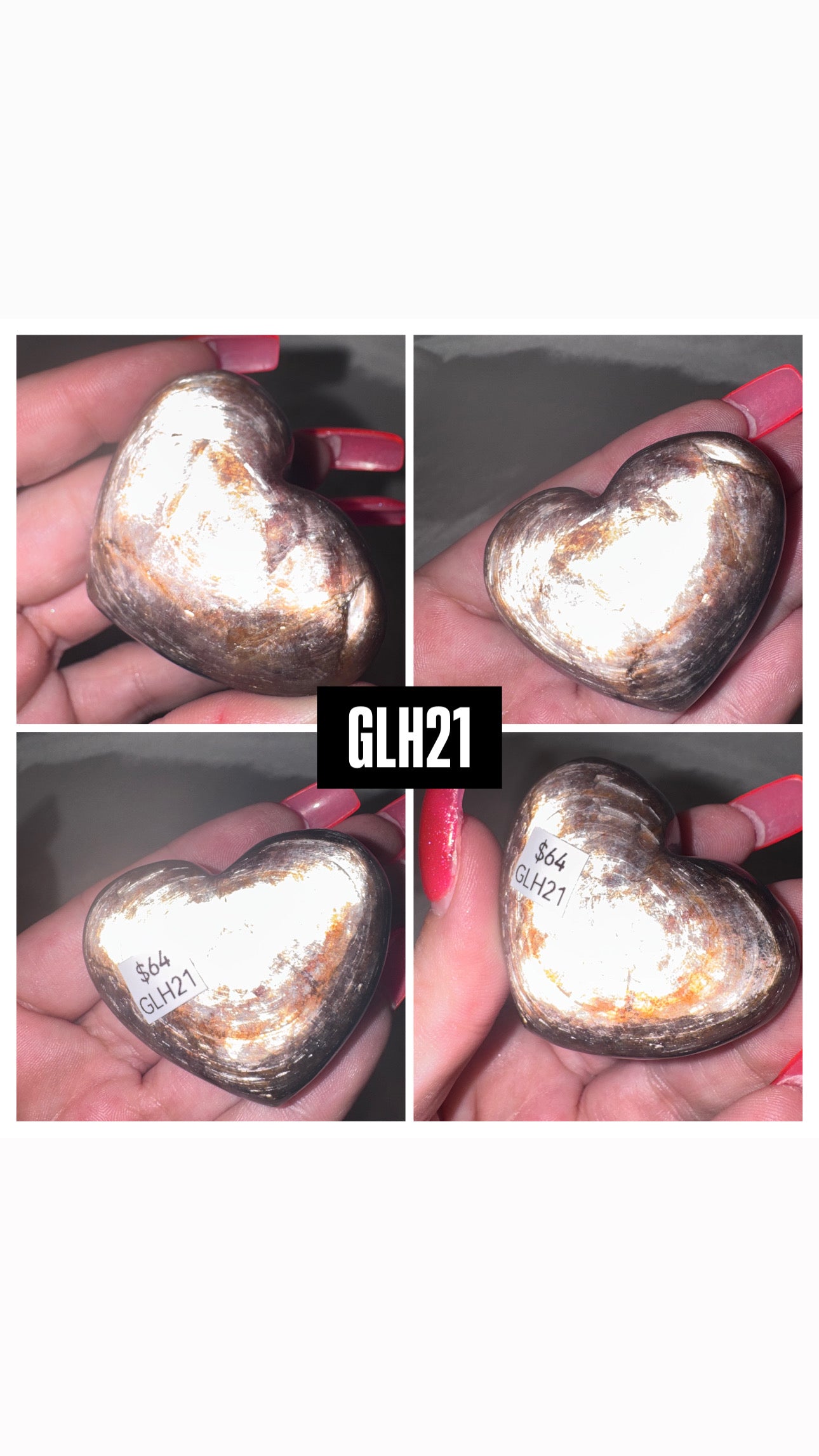 Gem Lepidolite Puffy Heart