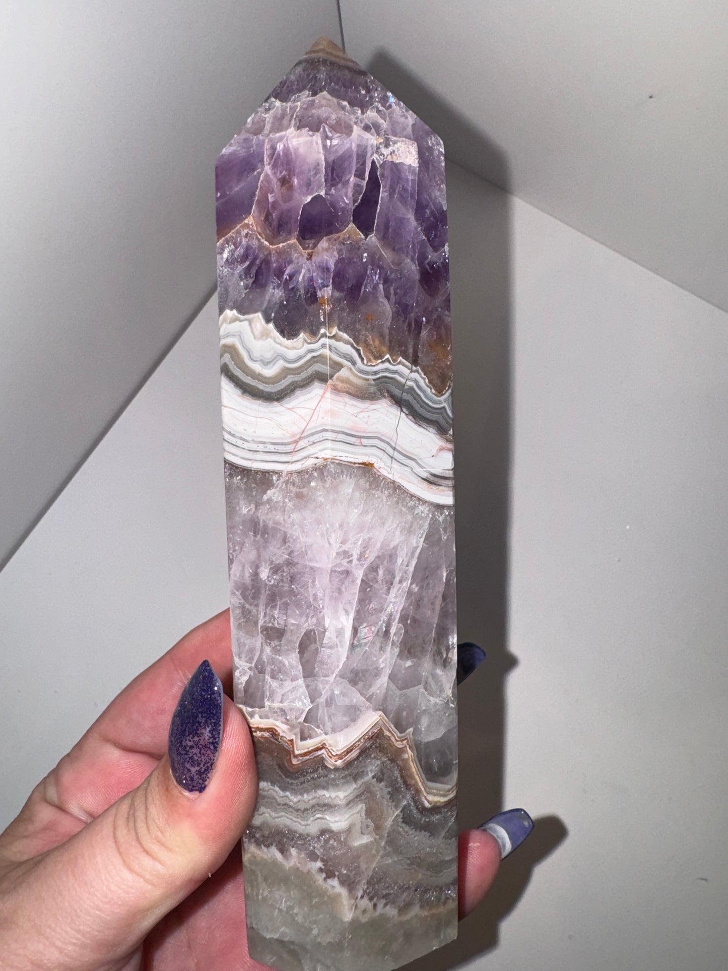 Amethyst Crazy Lace Agate Large Tower