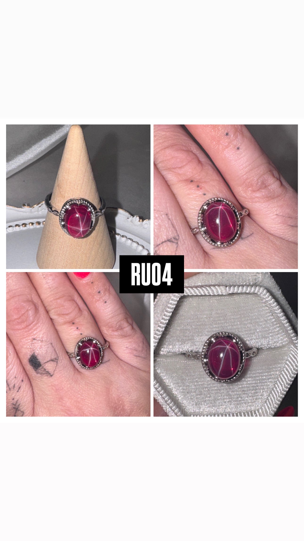 Star Ruby AAA 925 Adjustable Ring
