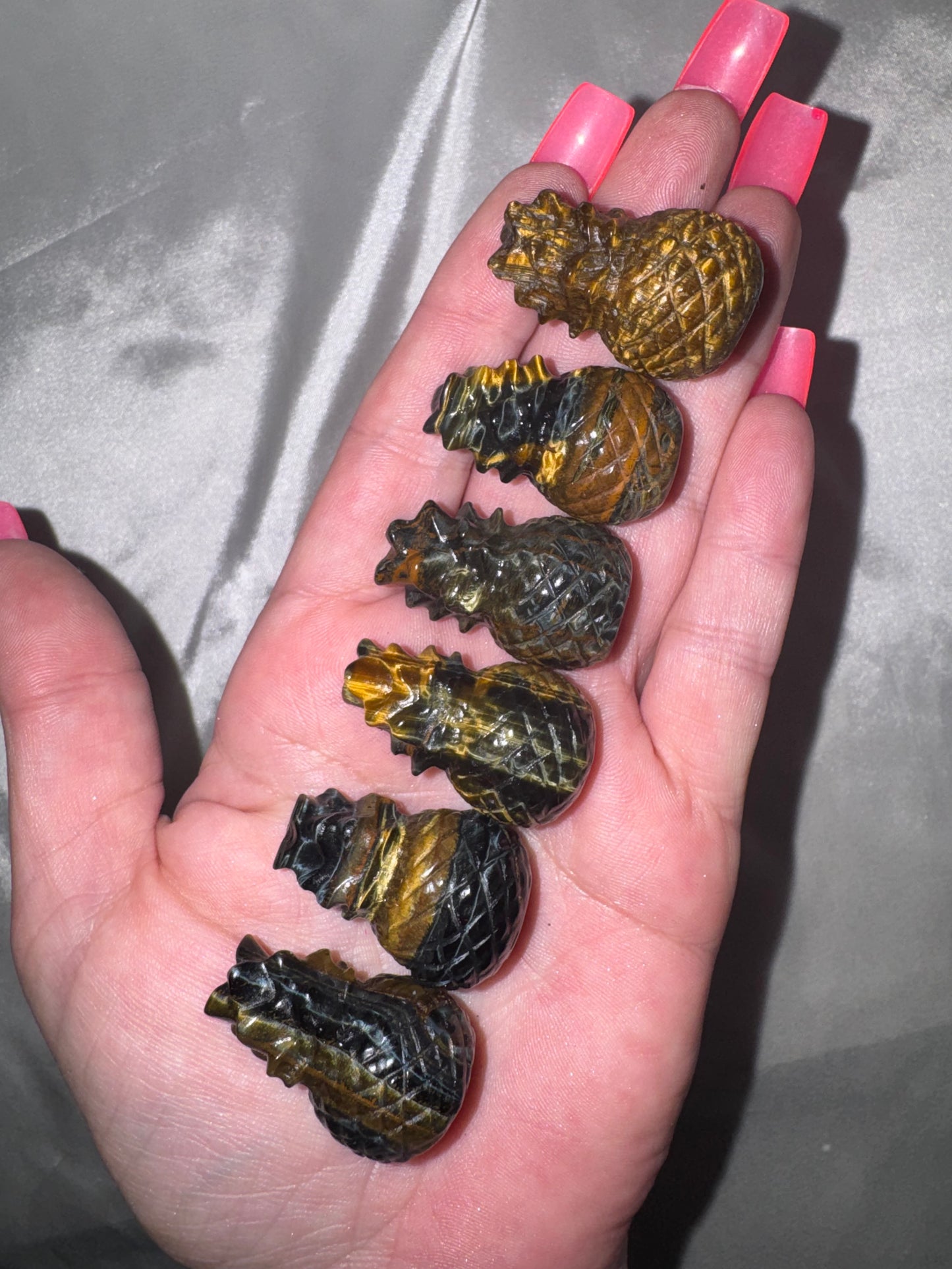 Blue Gold Tigers Eye Pineapple