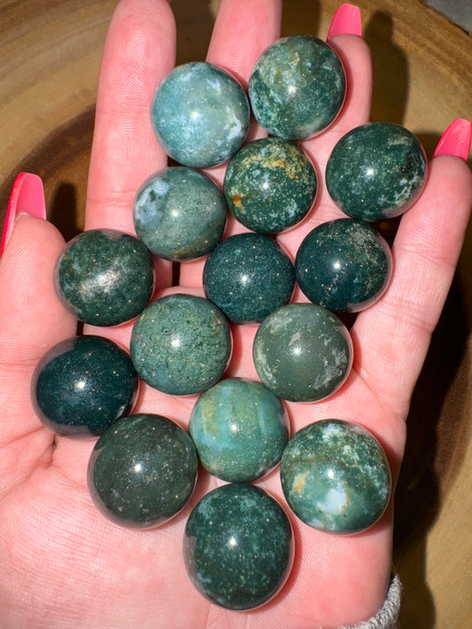 Moss Agate Small Sphere