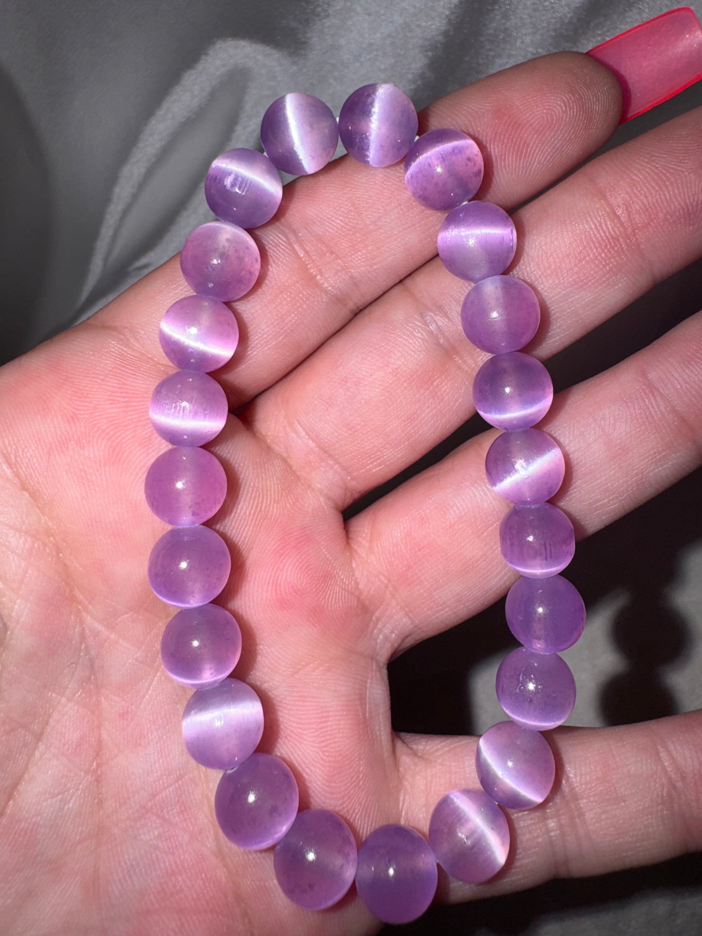 Colorful Dyed Selenite 8mm Bracelet