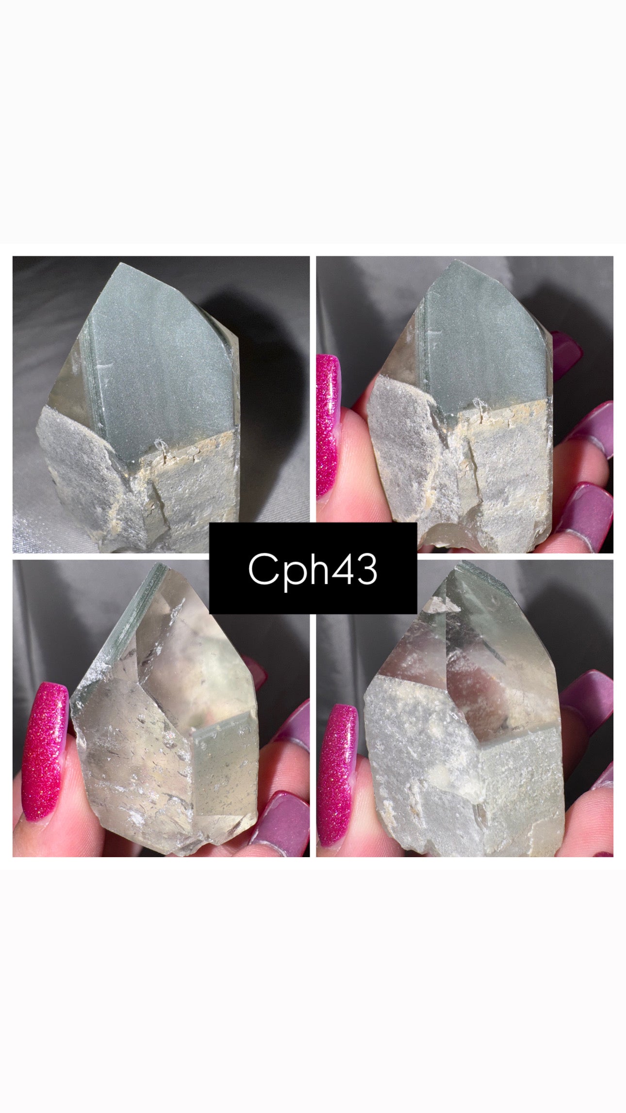 Chlorite Phantom Quartz AAA Raw Tower