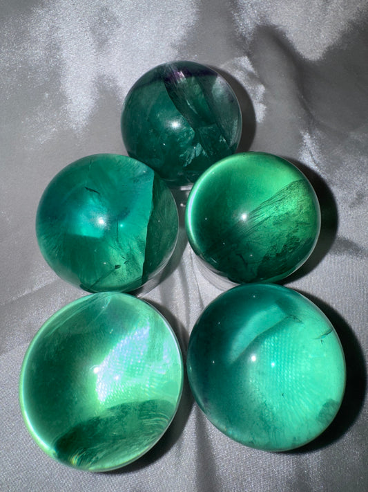 Rainbow Green Fluorite AAA Sphere
