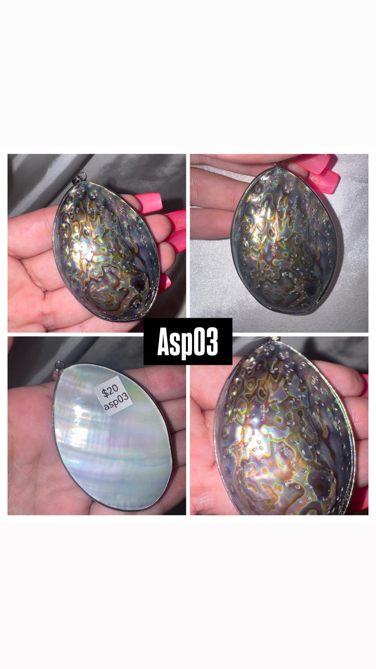 Abalone Shell Large 925 Pendant