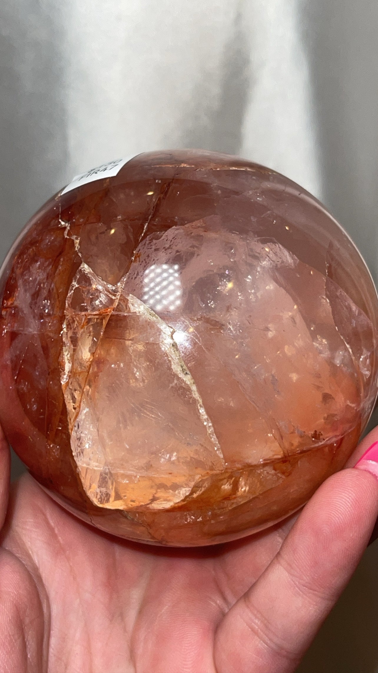 Hematoid Star Rose Quartz Large Sphere (80mm)