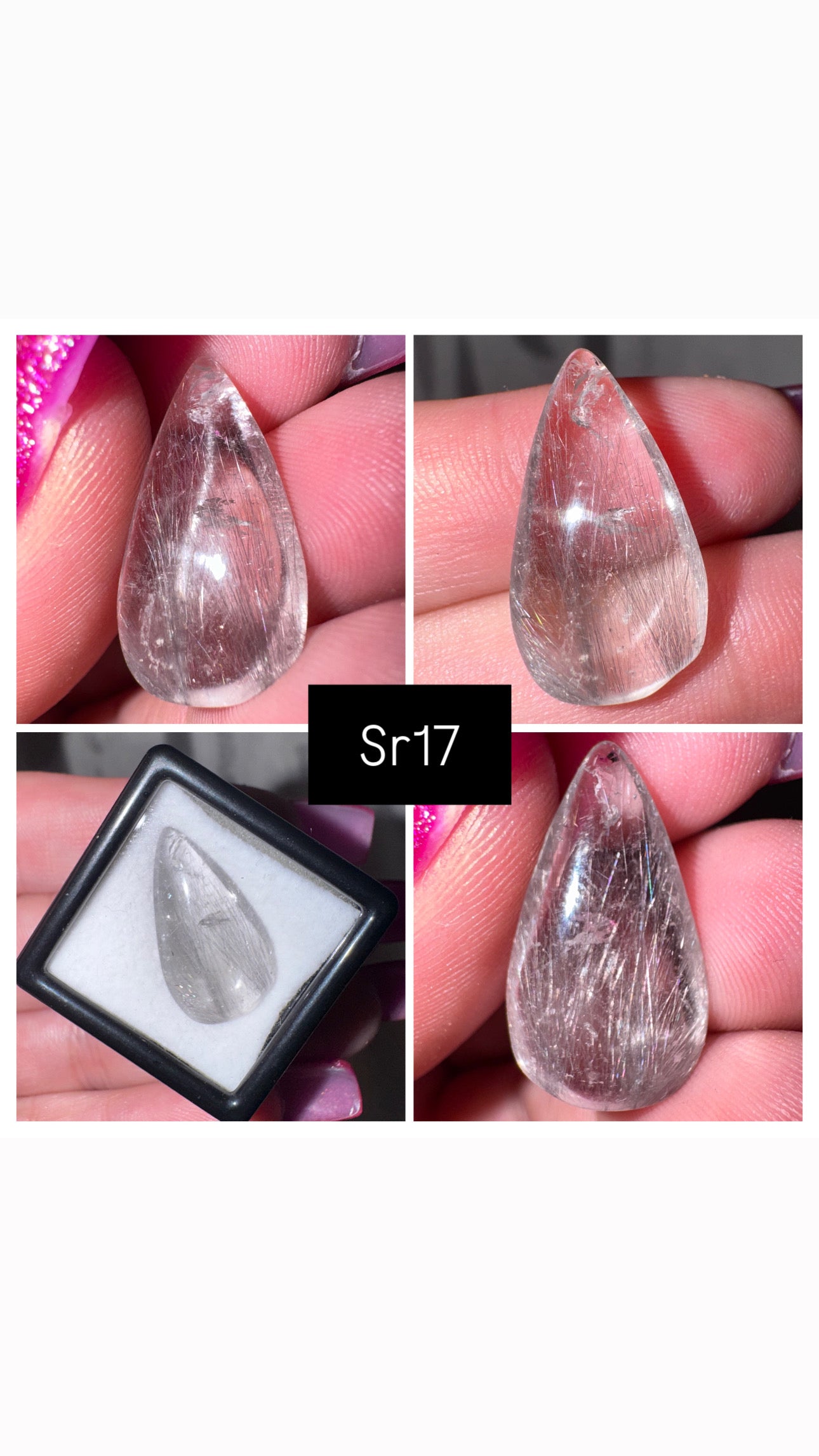 Silver Rutile Quartz AAA Teardrop